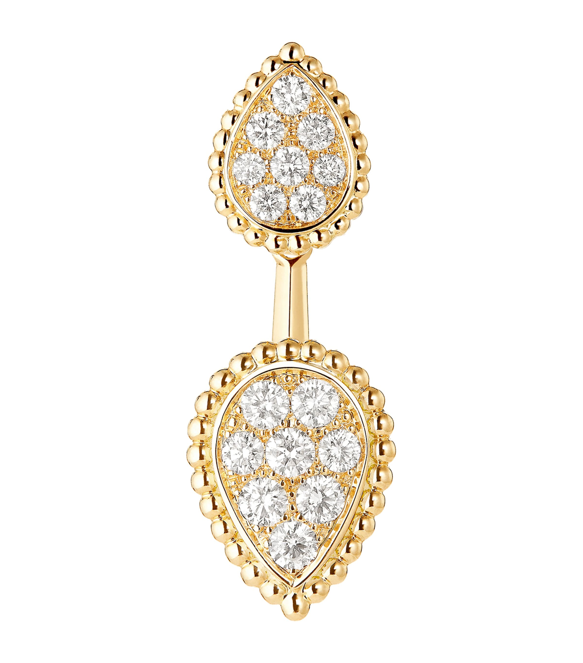 Boucheron Women's Serpent Bohème 18k Yellow Gold & Diamond Single Stud Earring In Gold