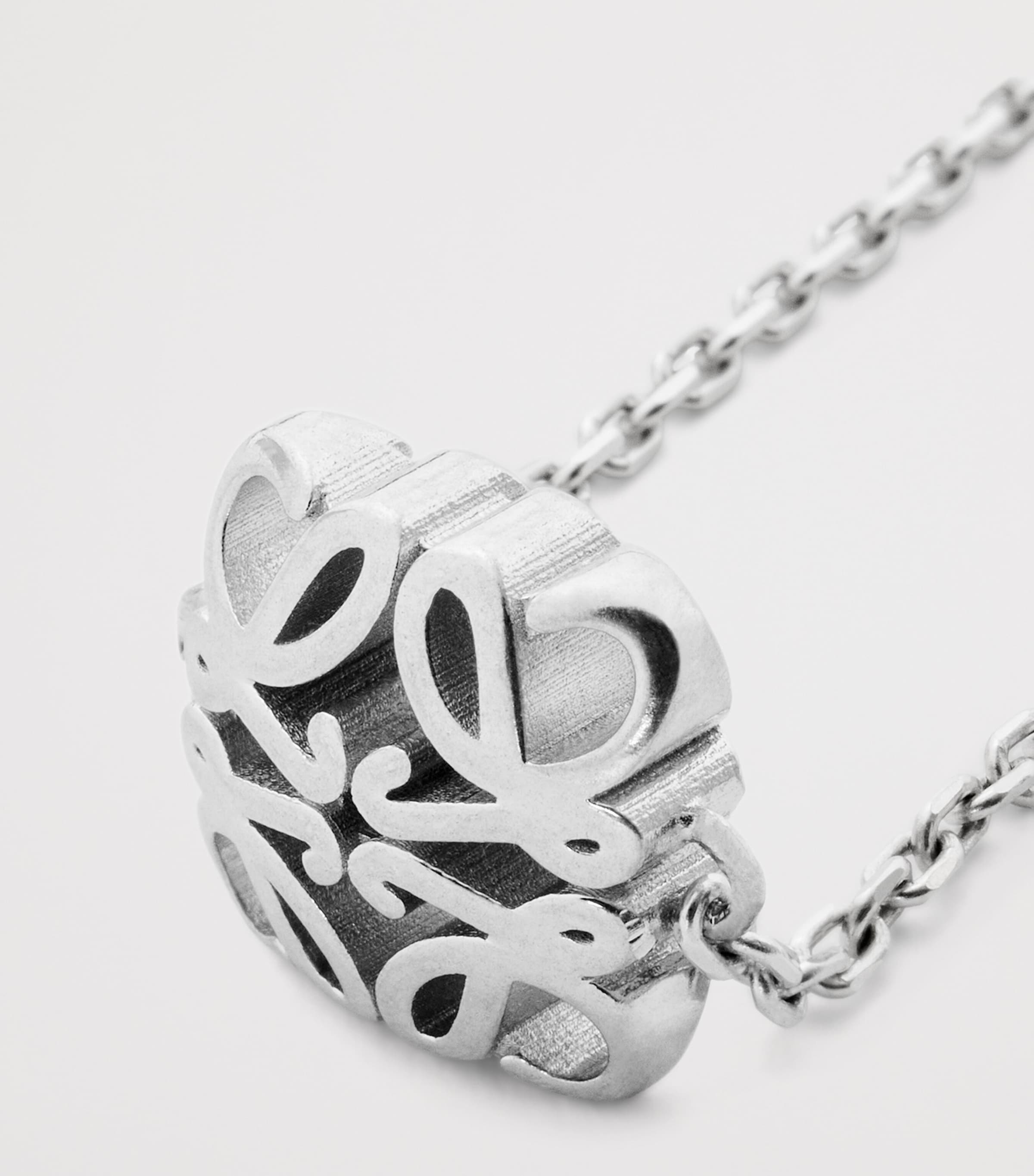 LOEWE Sterling Silver Bombé Anagram Necklace Silver Image 2