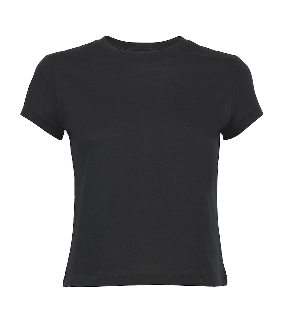 Cotton-Blend Shrunken T-Shirt ONYX Image 1