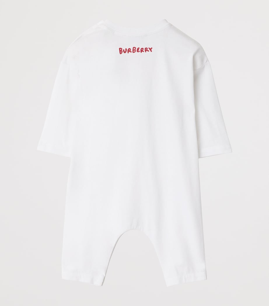 Cotton Thomas Bear Playsuit (1-18 Months) WHITE Image 2