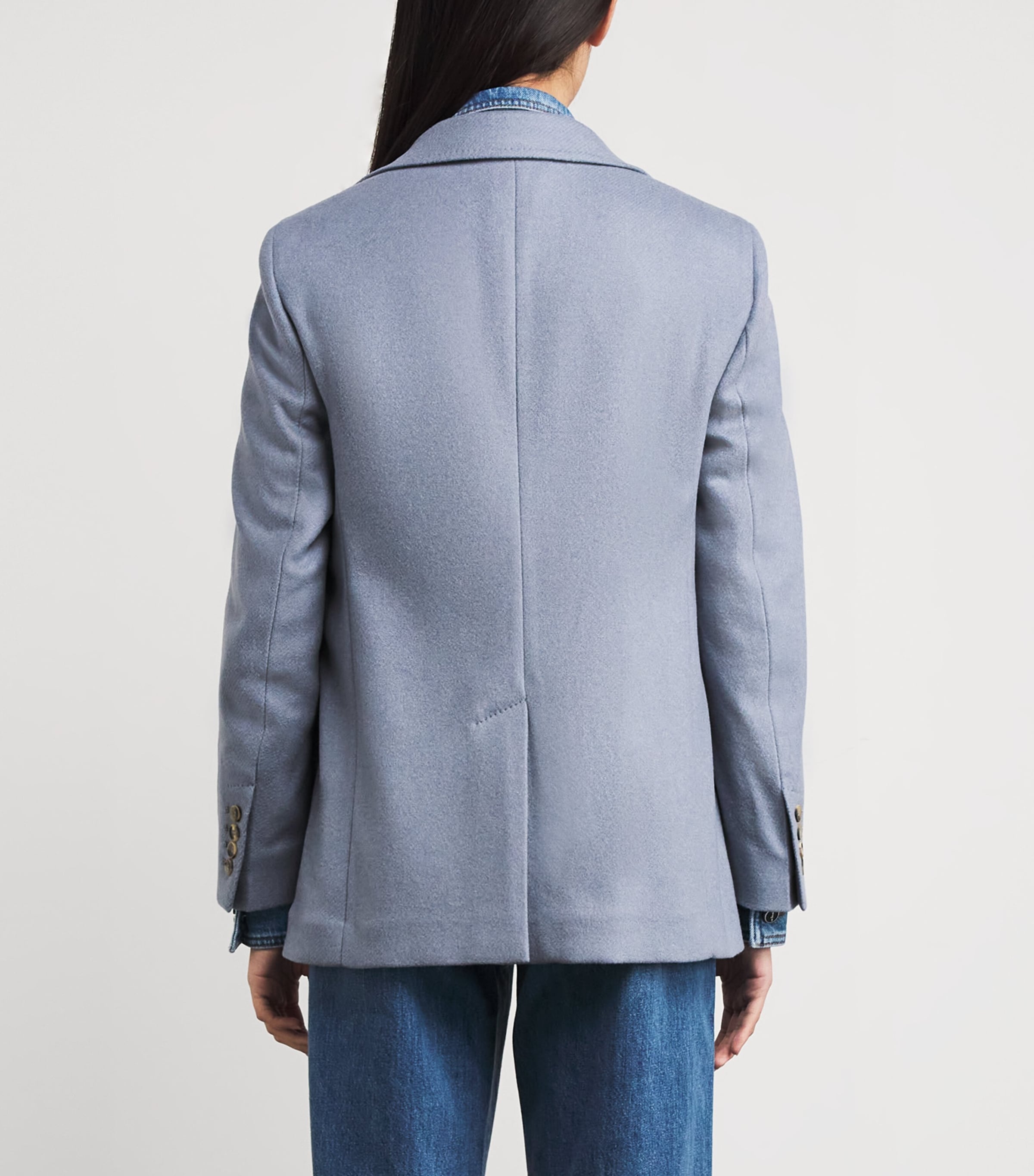 Alpaca-Cashmere-Yak Sartoriale Blazer LIGHT BLUE Image 4