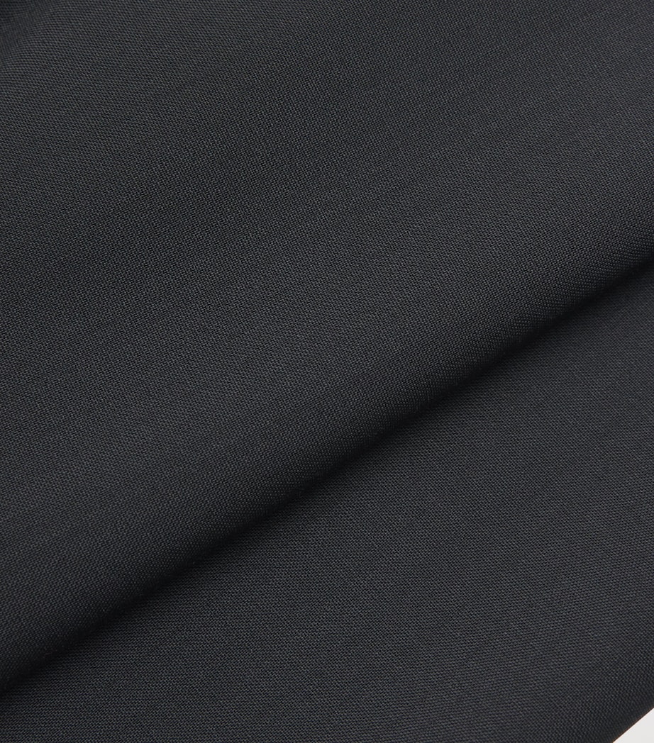 Wool Straight-Leg Trousers BLACK Image 5