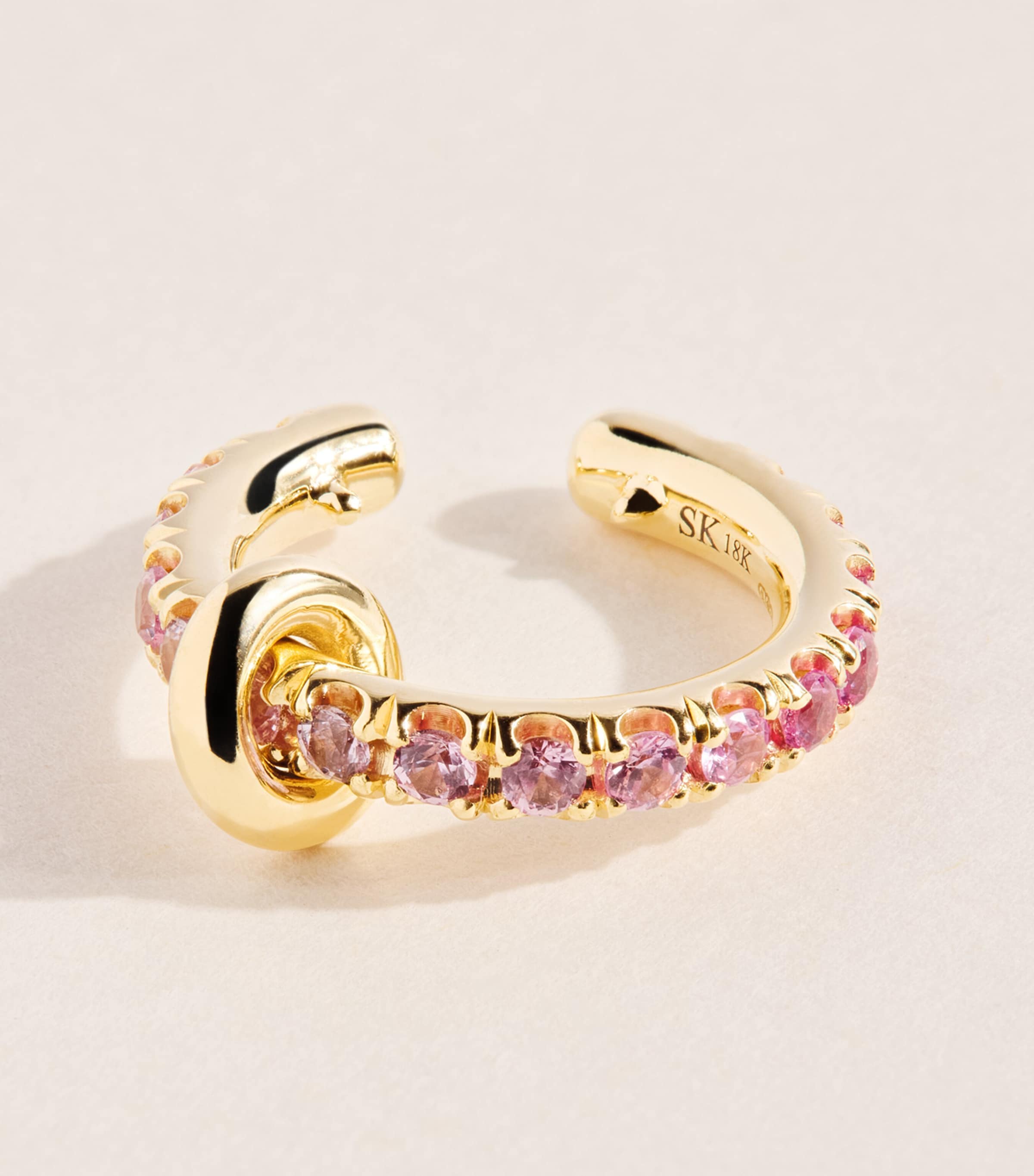 Spinelli Kilcollin Yellow Gold and Sapphire Elara Single Ear Cuff Yellow Gold Image 1