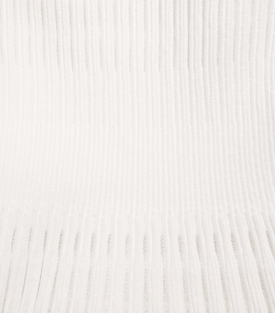 VALENTI Womens Knitted Isabela Midi Dress White Image 6