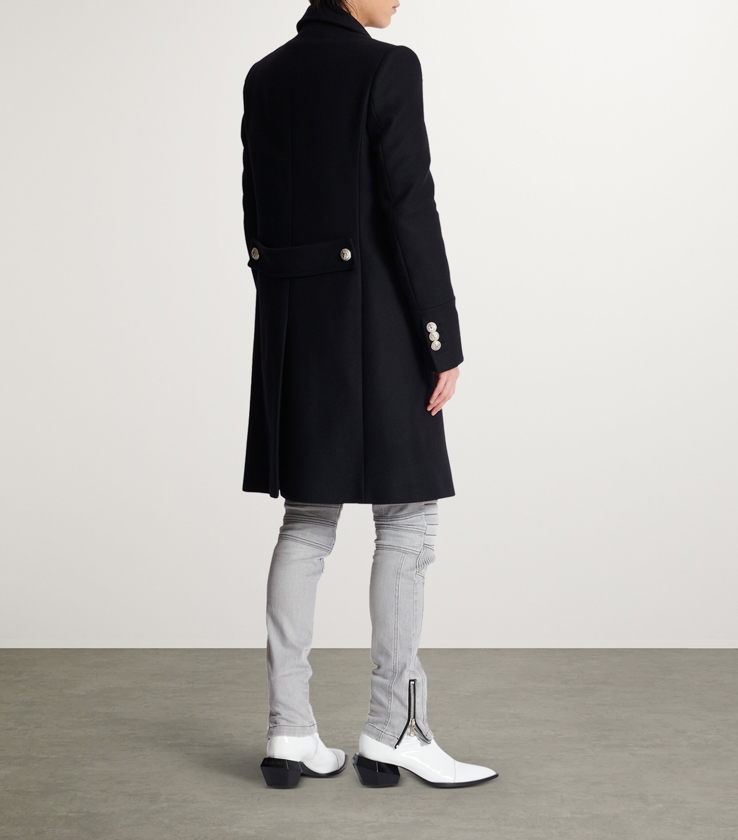 Virgin Wool Coat 0PA NOIR Image 6