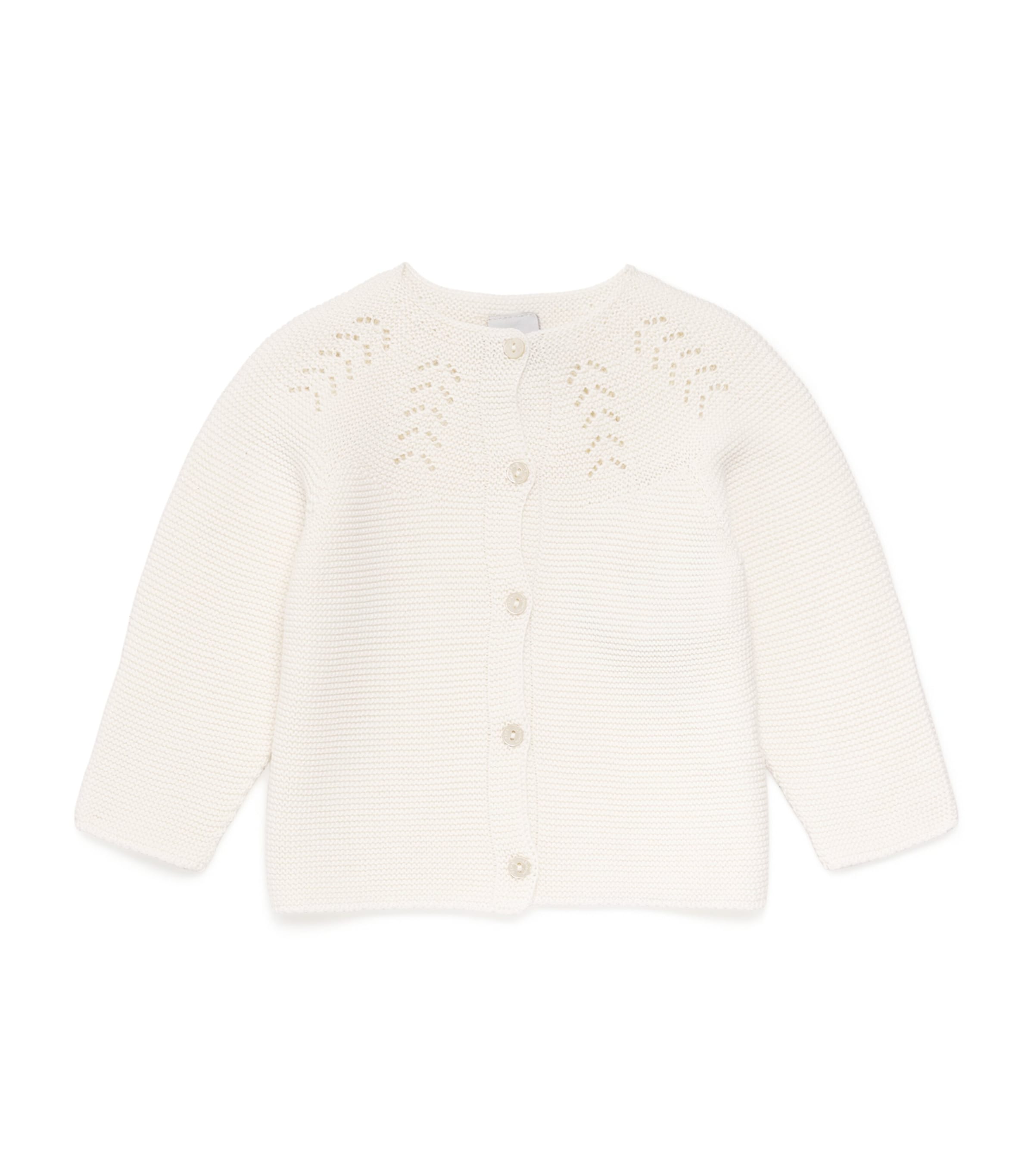 PEPA LONDON Cotton Openwork Cardigan (6 Months - 4 Years) Crm Image 1