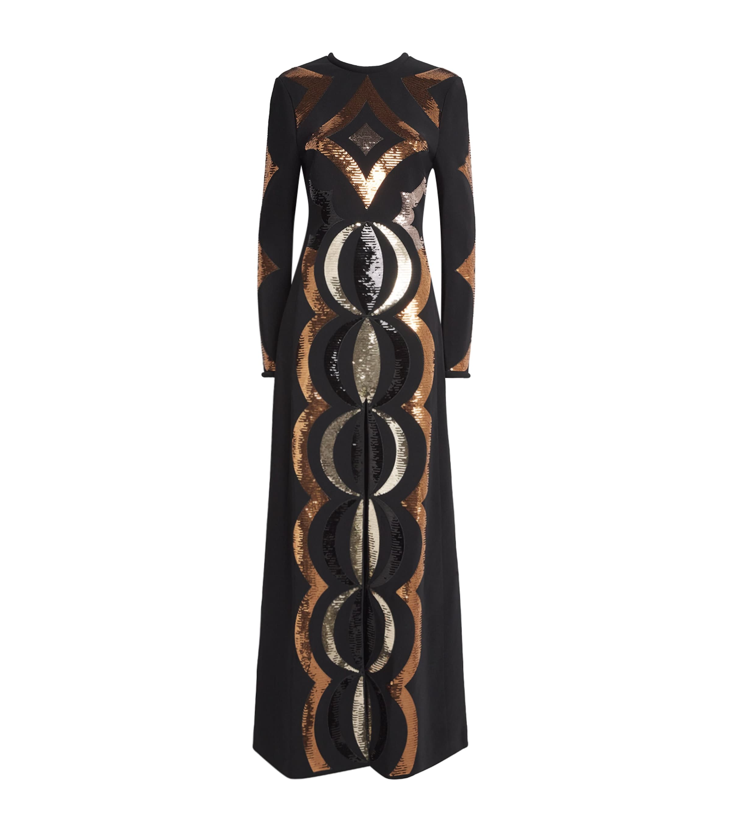 Sequinned Maxi Dress 999/NERO Image 1