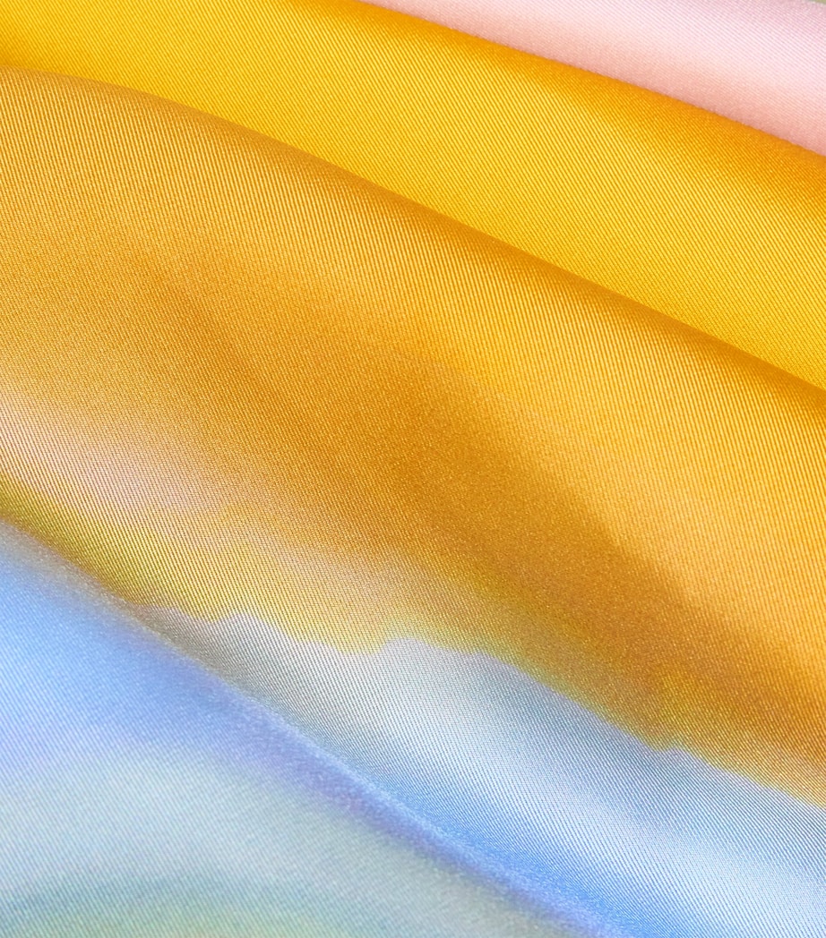Silk Bandeau Aura Maxi Dress TANGELO AURA PRINT Image 5