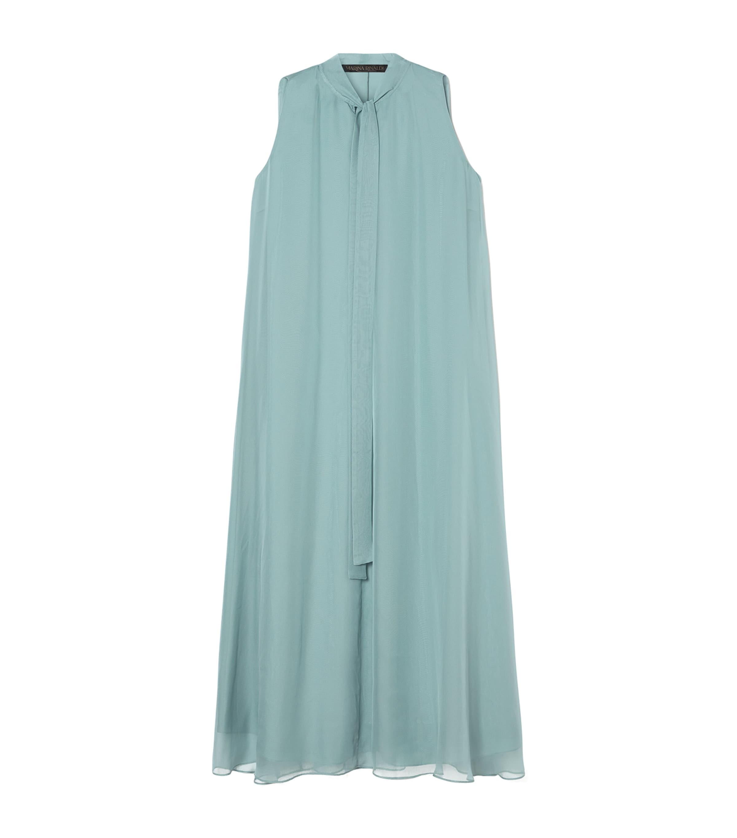Satin Embellished Midi Dress PASTEL GREEN Image 1