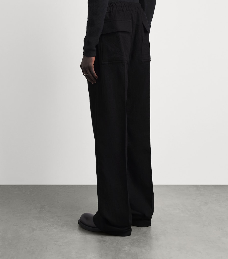 Rick Owens Mens Cotton-Wool Dietrich Sweatpants Black Image 5