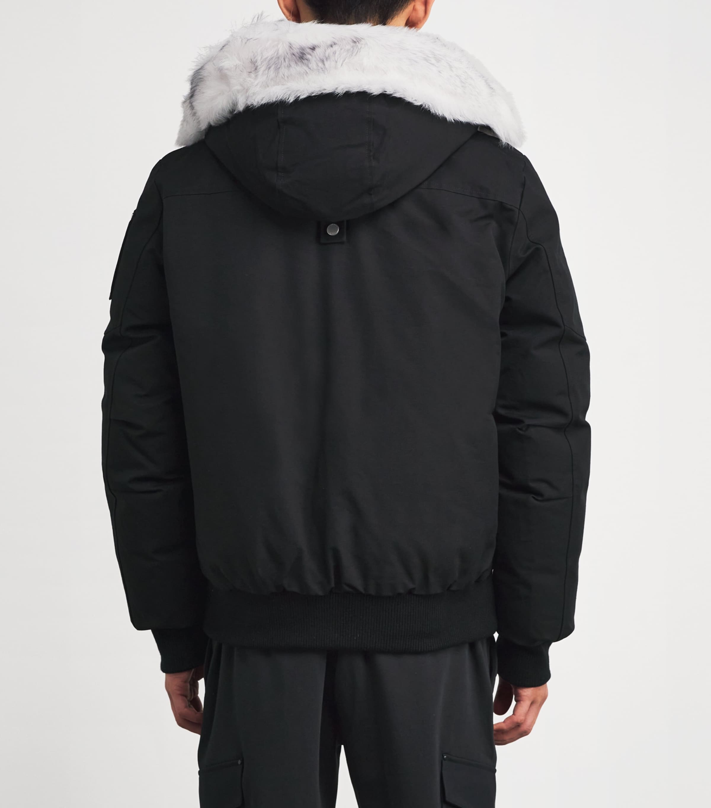 Down Original Ballistic Bomber Jacket BLK W/NAT SH - 1001 Image 4