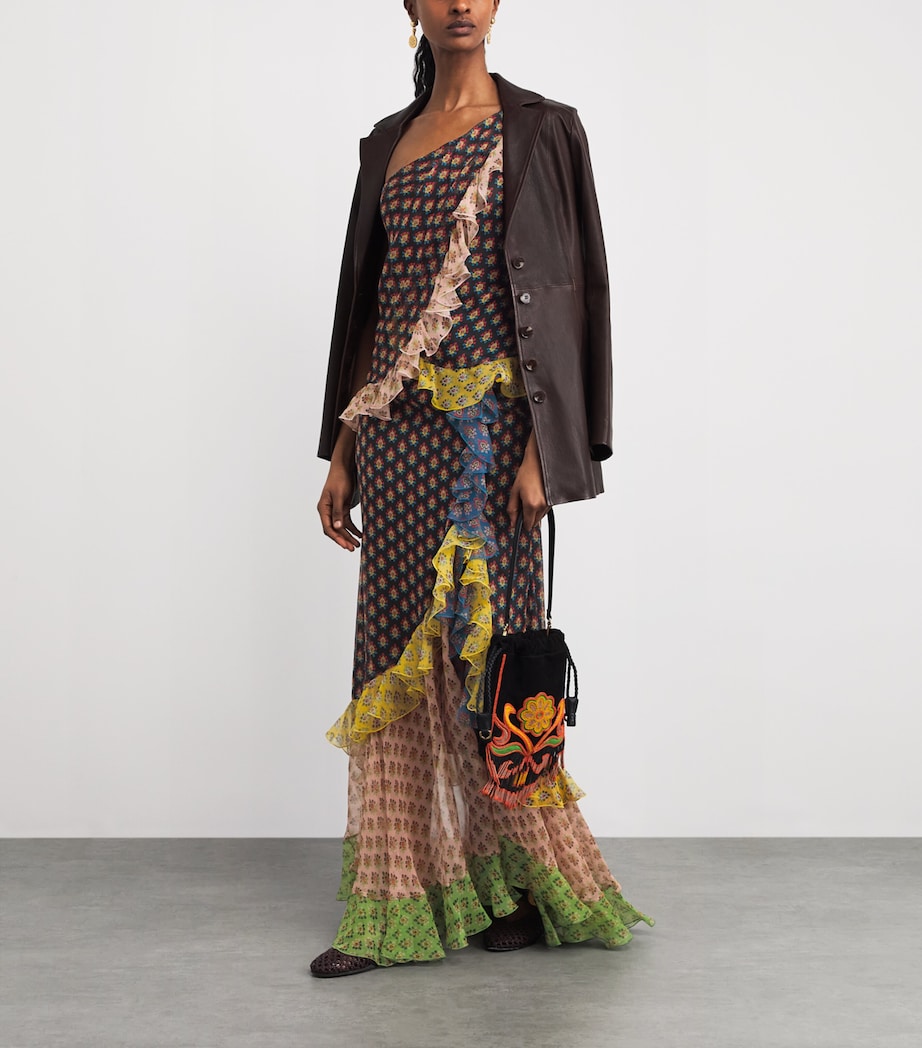 Etro Womens Silk Paisley Midi Skirt Black Image 2