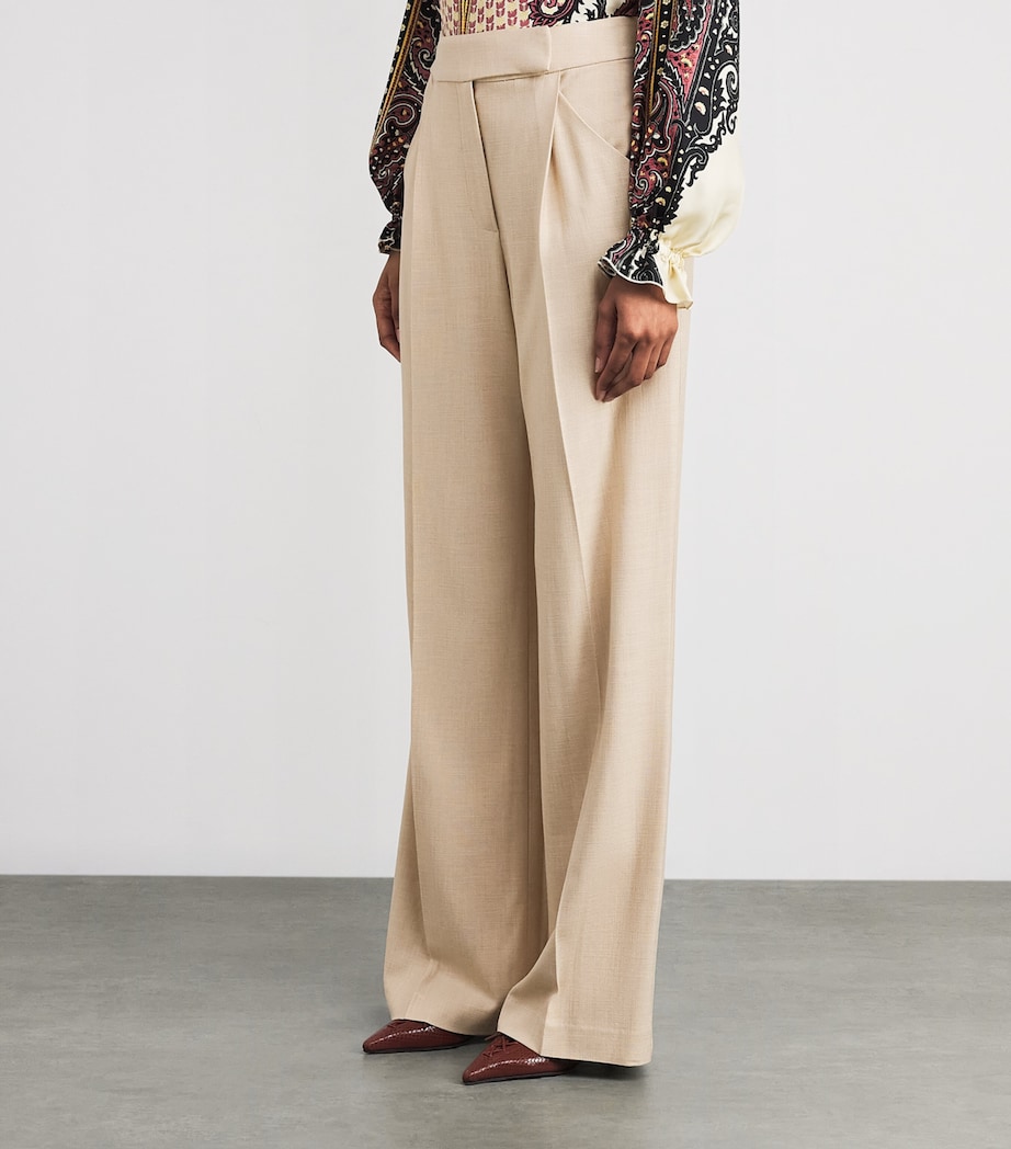 Marbeau Wide-Leg Trousers N0025 STONE KHAKI Image 3