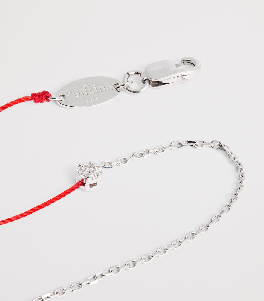 White Gold and Diamond Illusion Half-Chain Bracelet WHITE GOLD Image 4