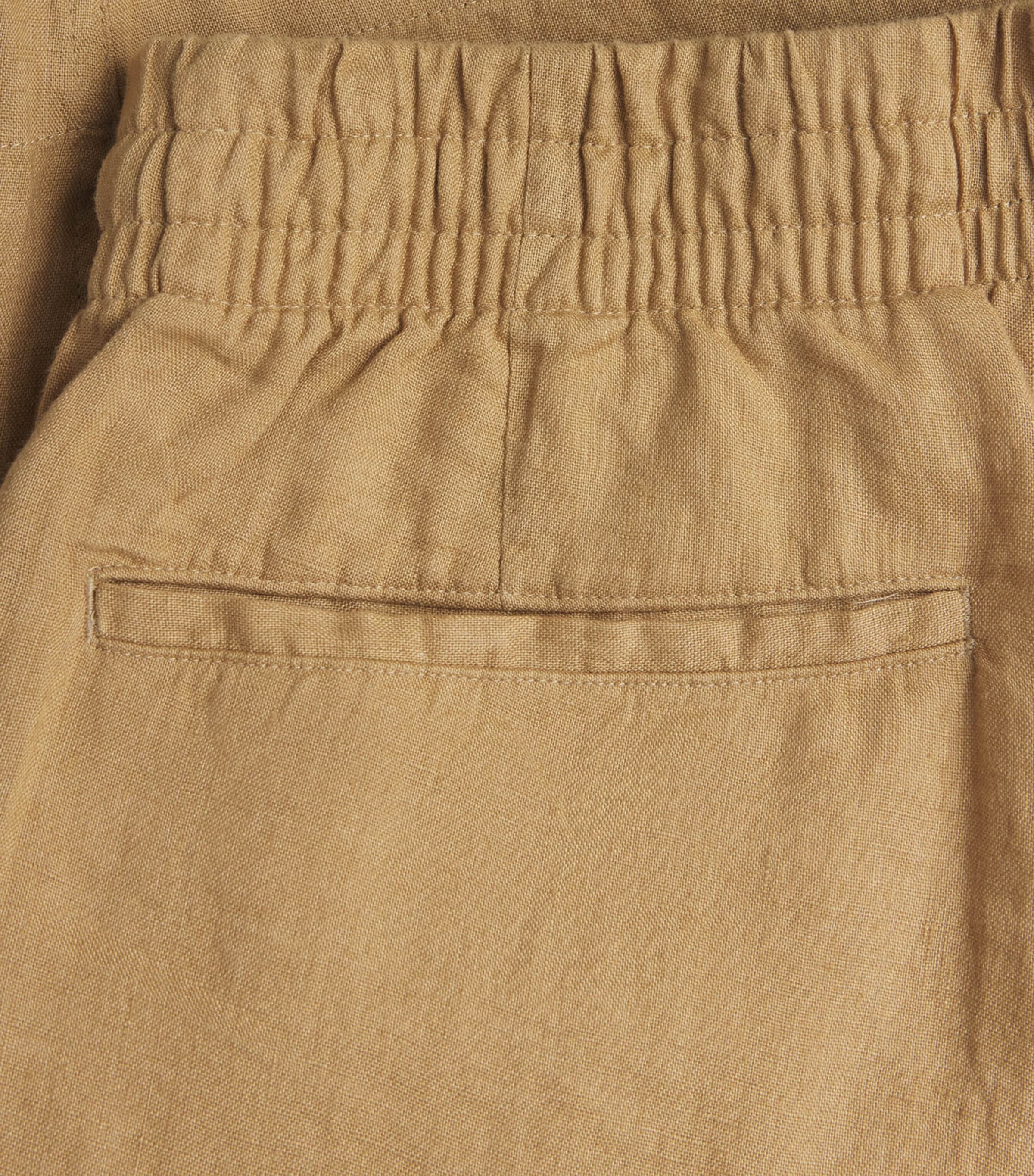 Polo Ralph Lauren Mens Linen Drawstring Polo Pony Shorts Cafe Tan Image 6
