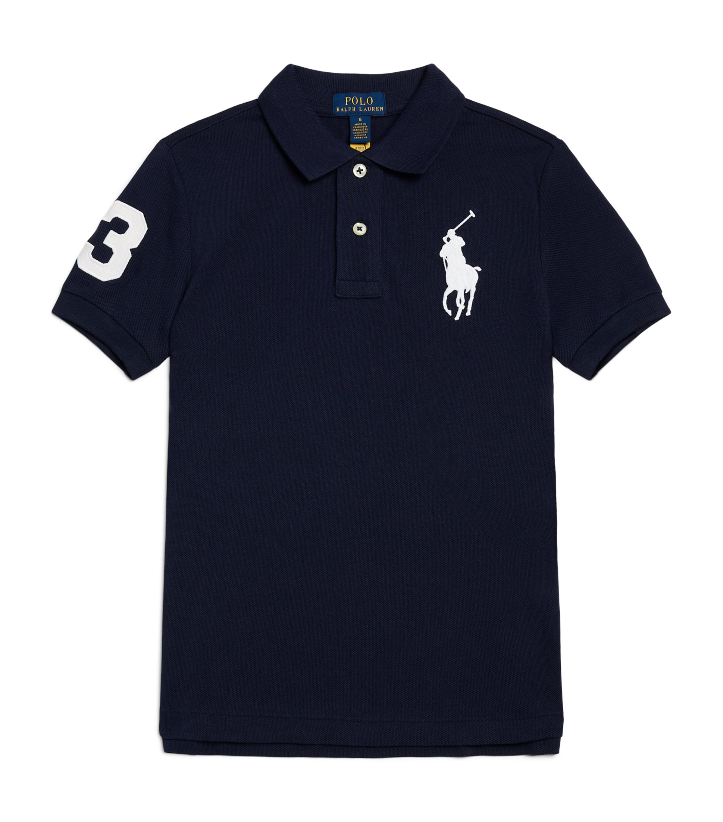 Ralph Lauren Kids Slim-Fit Polo Player Polo Shirt (5-7 Years) Navy Image 1