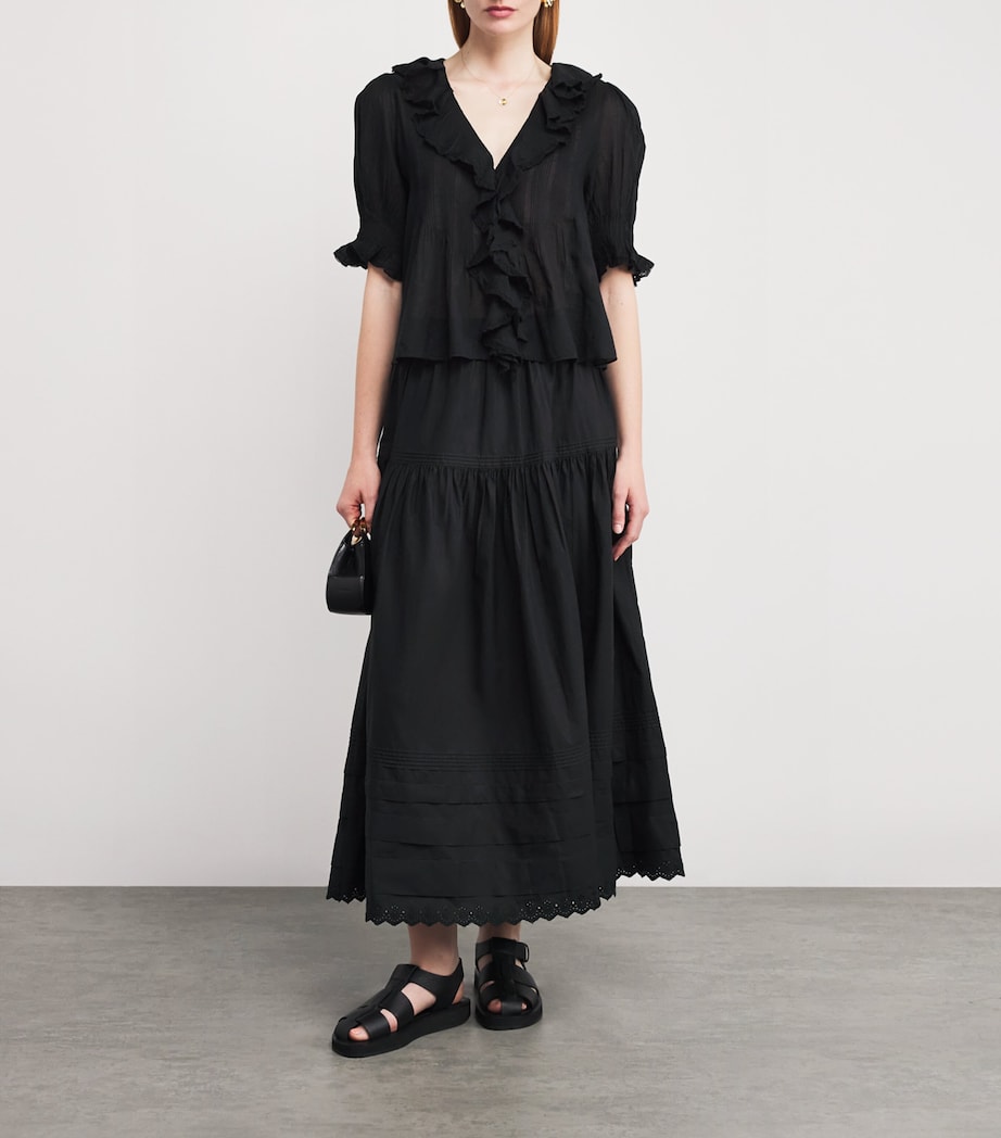 Organic Cotton Henri Blouse BLACK Image 2