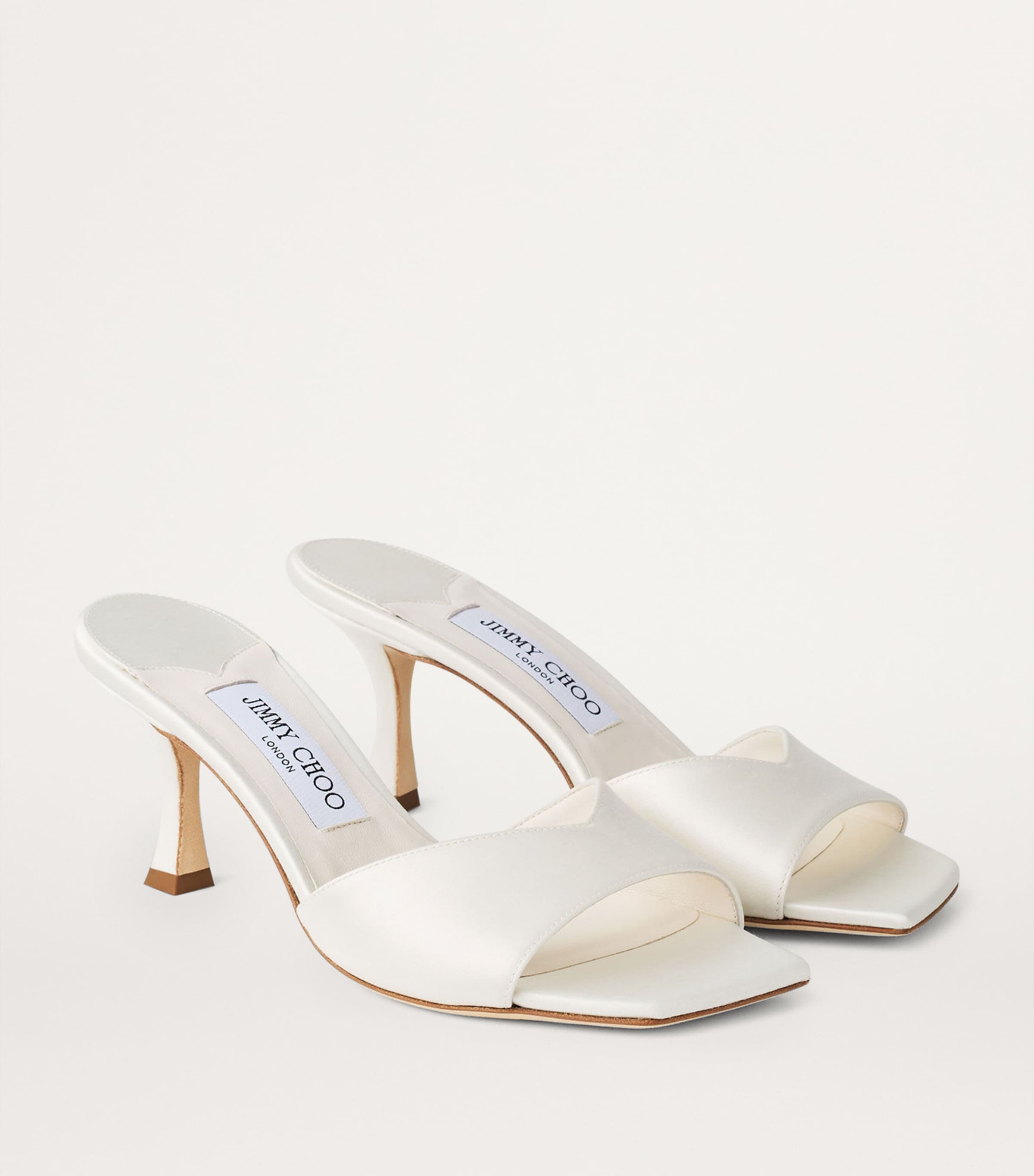 Skye 70 Satin Mules IVORY Image 4