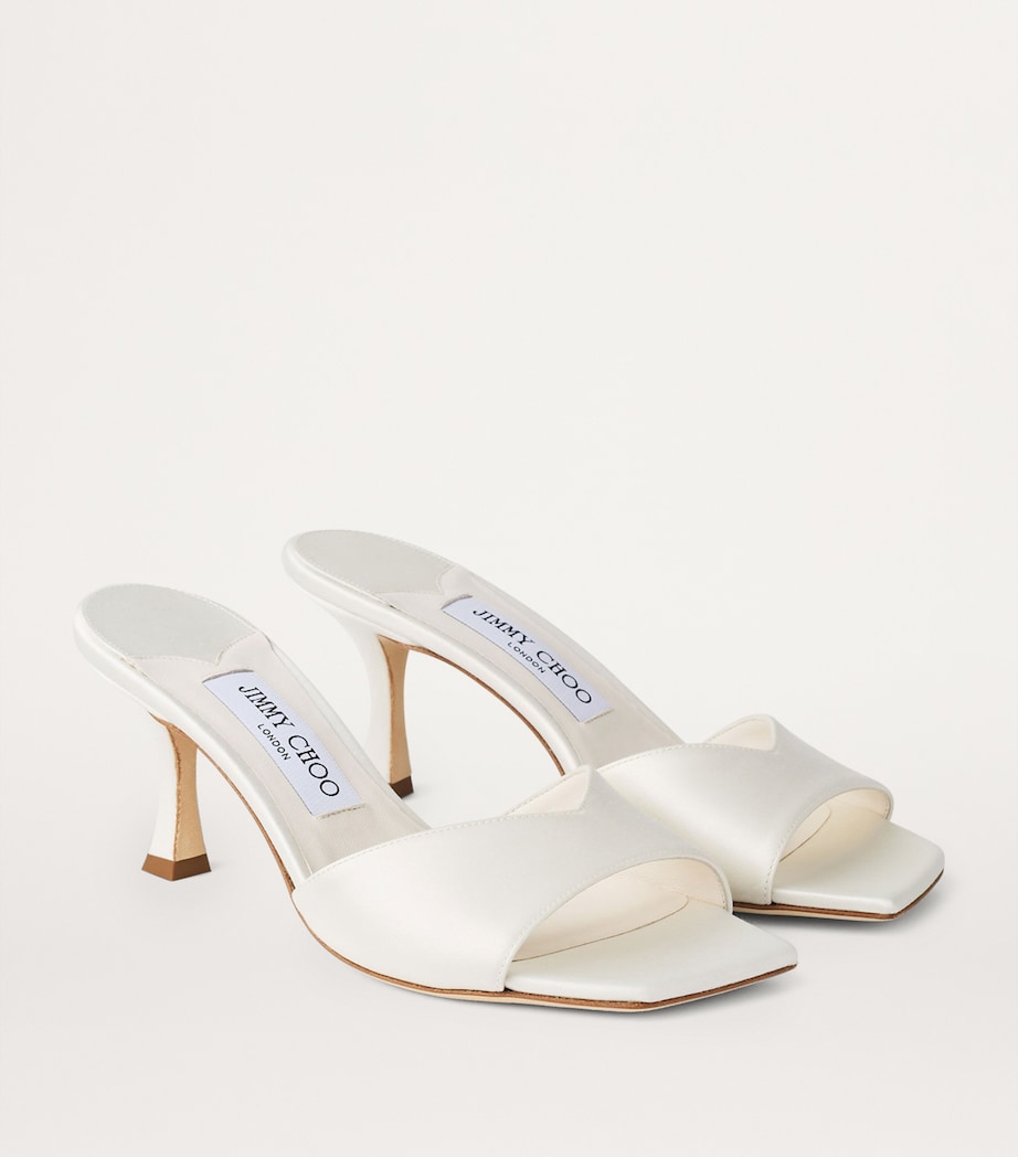 Skye 70 Satin Mules IVORY Image 4