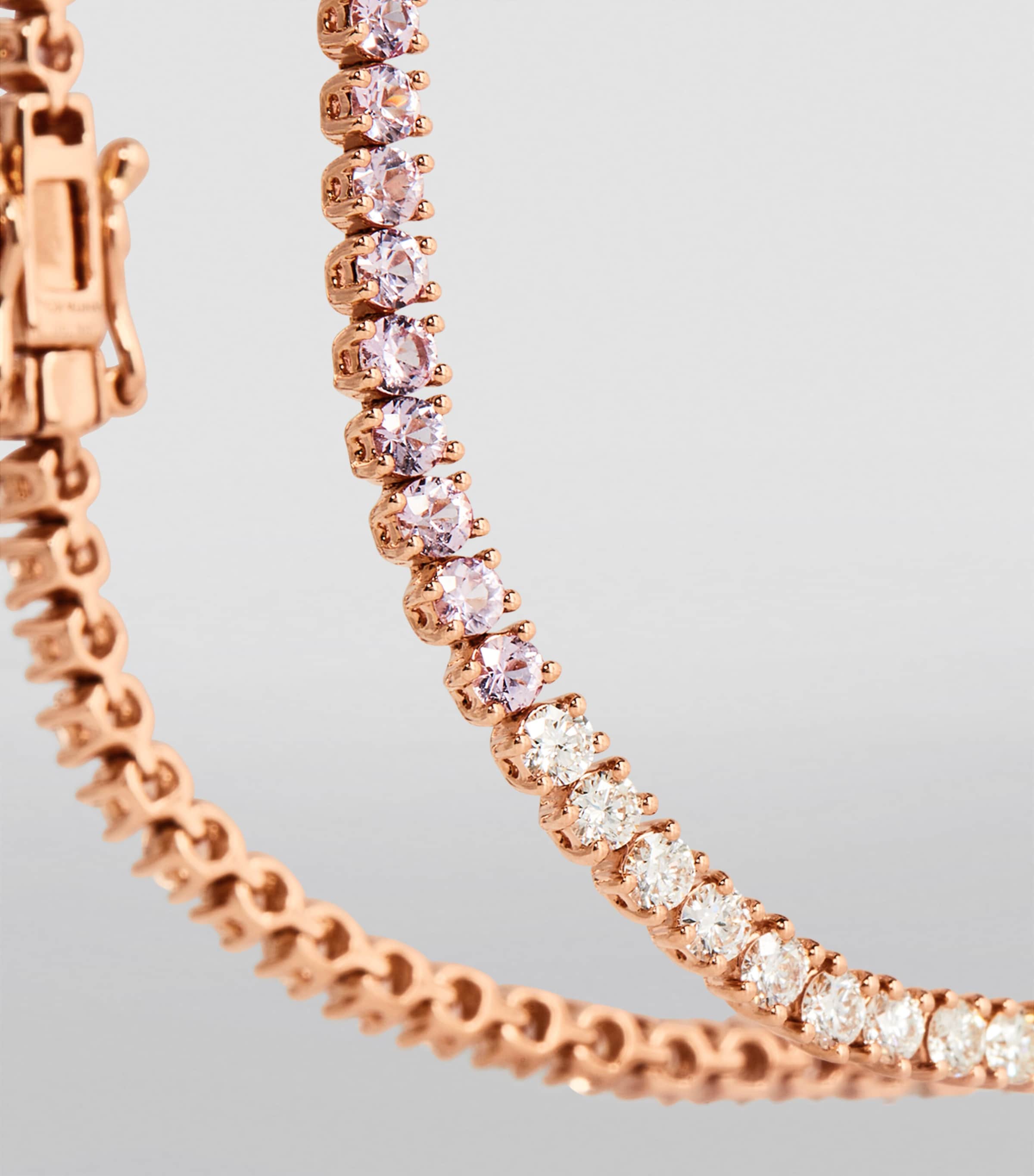 Rose Gold, Diamond and Pink Sapphire Hepburn Bracelet ROSE GOLD Image 6