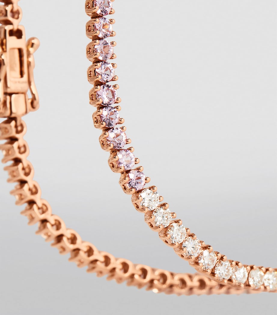 Rose Gold, Diamond and Pink Sapphire Hepburn Bracelet ROSE GOLD Image 6