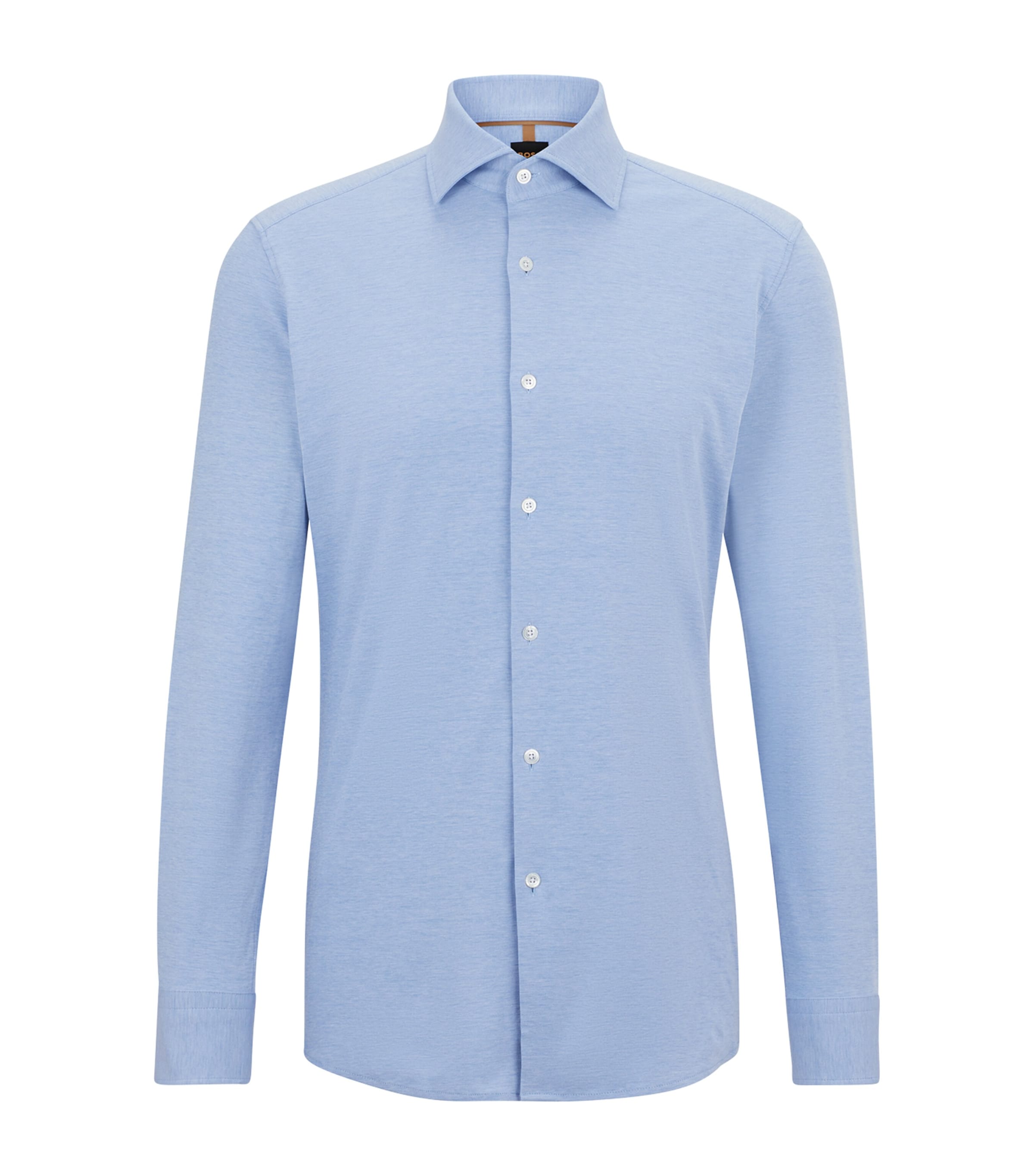 Shop Hugo Boss Cotton-blend Shirt In Blue