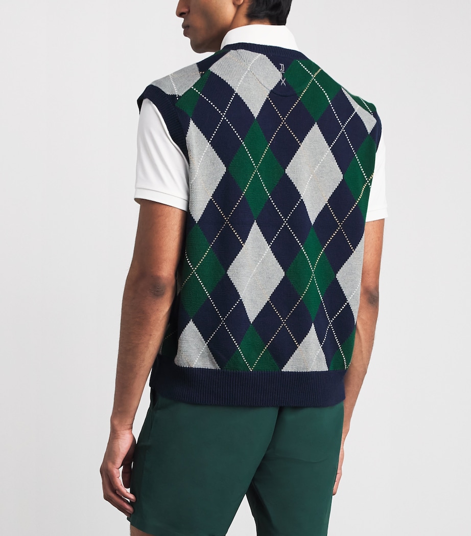 RLX Ralph Lauren Mens Cotton-Blend Sweater Vest Argyle Multi Image 5
