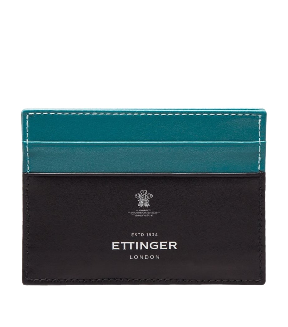Ettinger Leather Sterling Flat Card Holder Turquoise Image 1