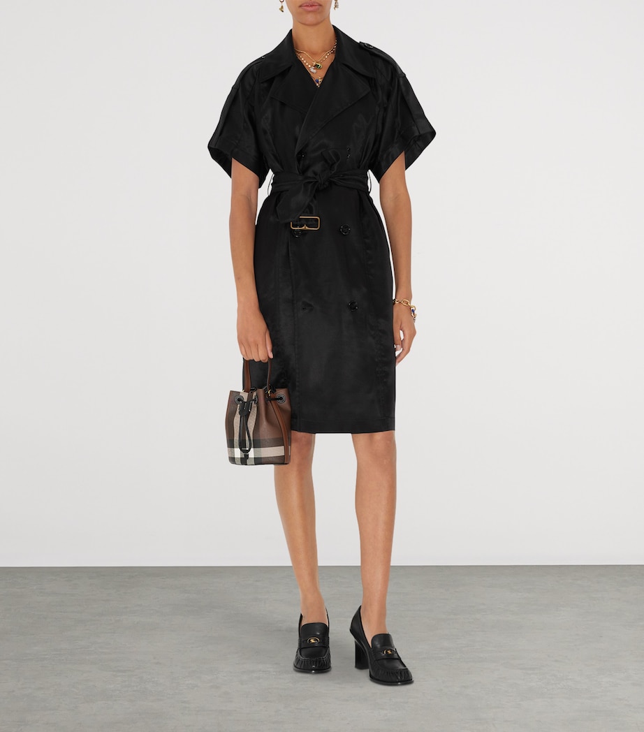 Mini Check Bucket Bag DARK BIRCH BROWN Image 2