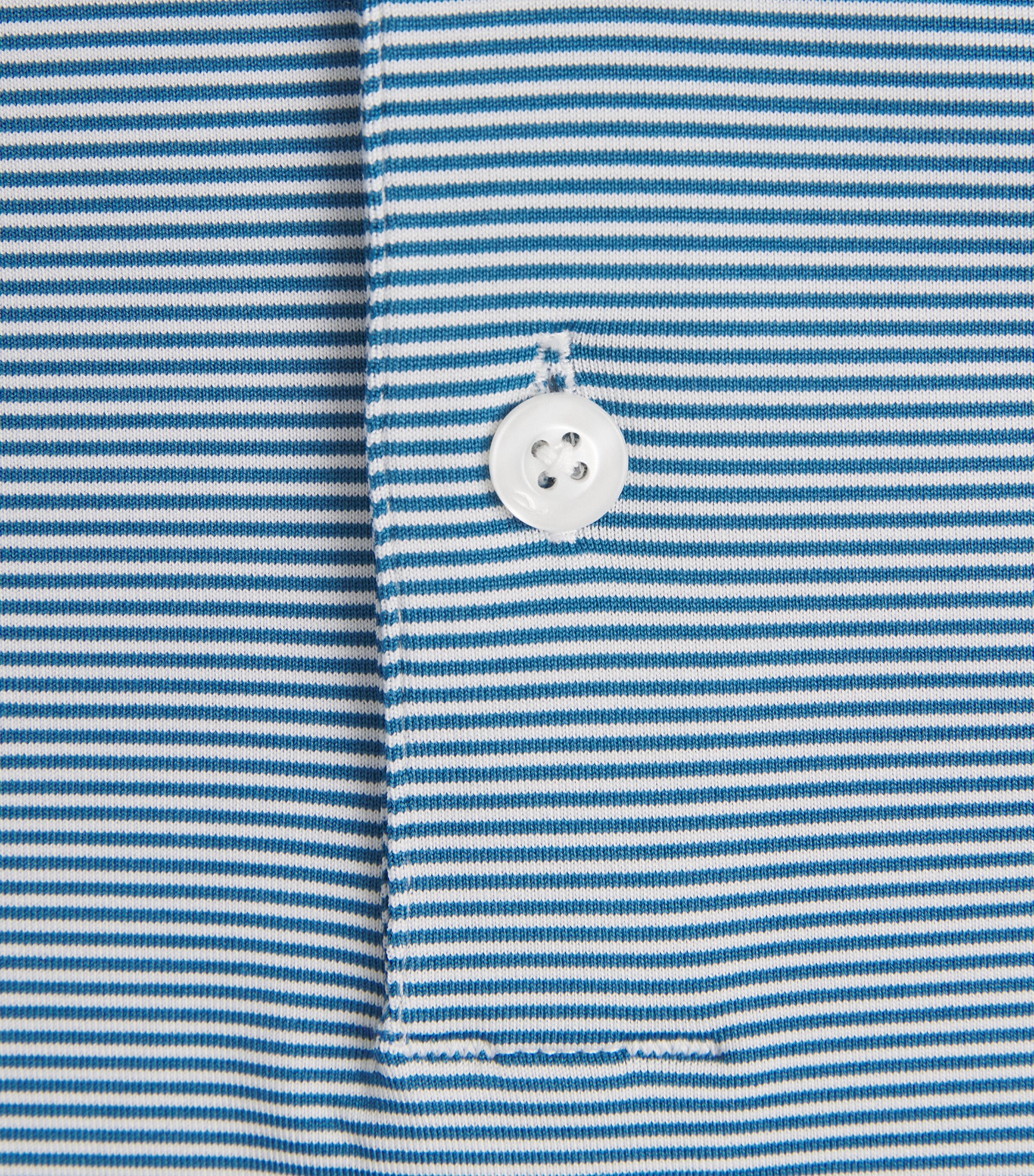 KJUS Mens Stripe Soren Long-Sleeve Polo Shirt Maritime/white Image 6
