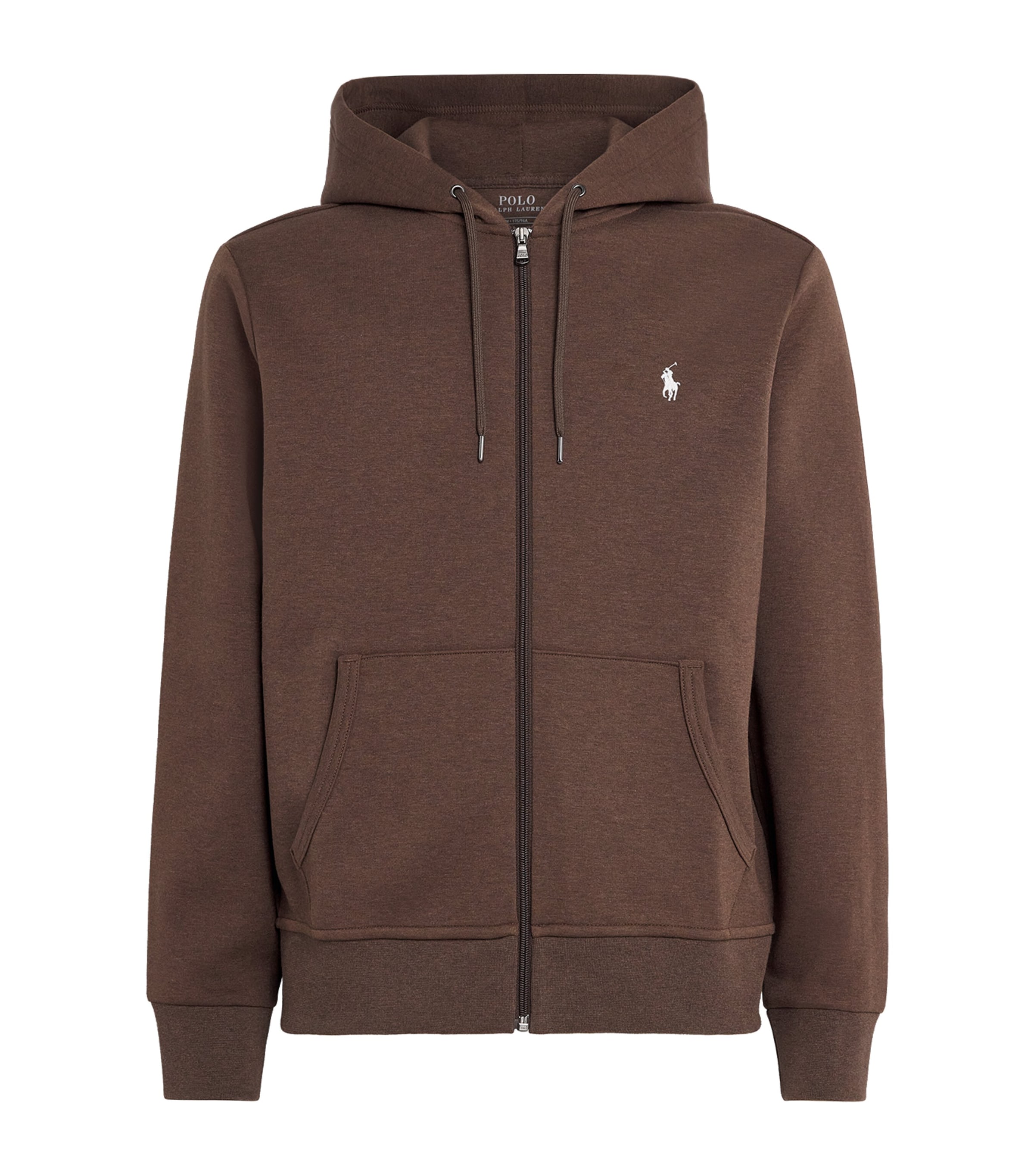 Polo Ralph Lauren Tech Knit Zip-up Hoodie In Brown