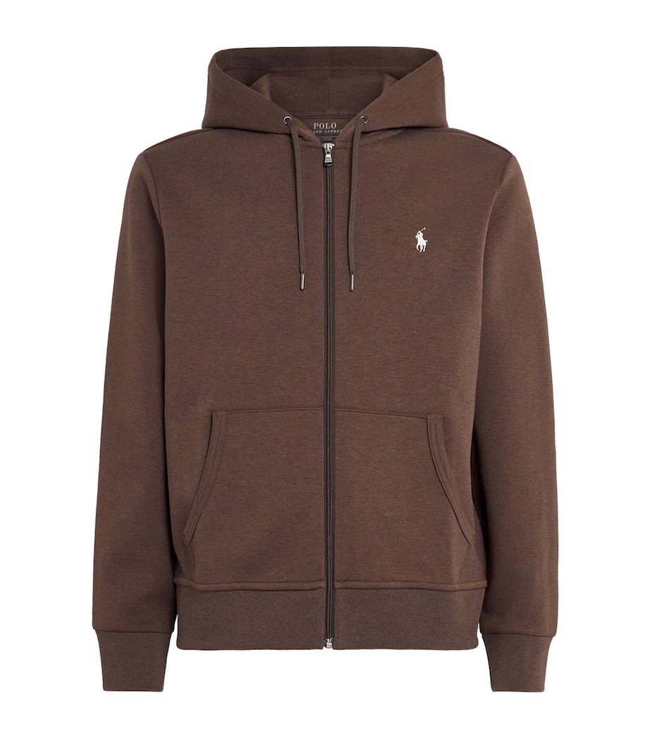 Tech Knit Zip-Up Hoodie BROWN Image 1