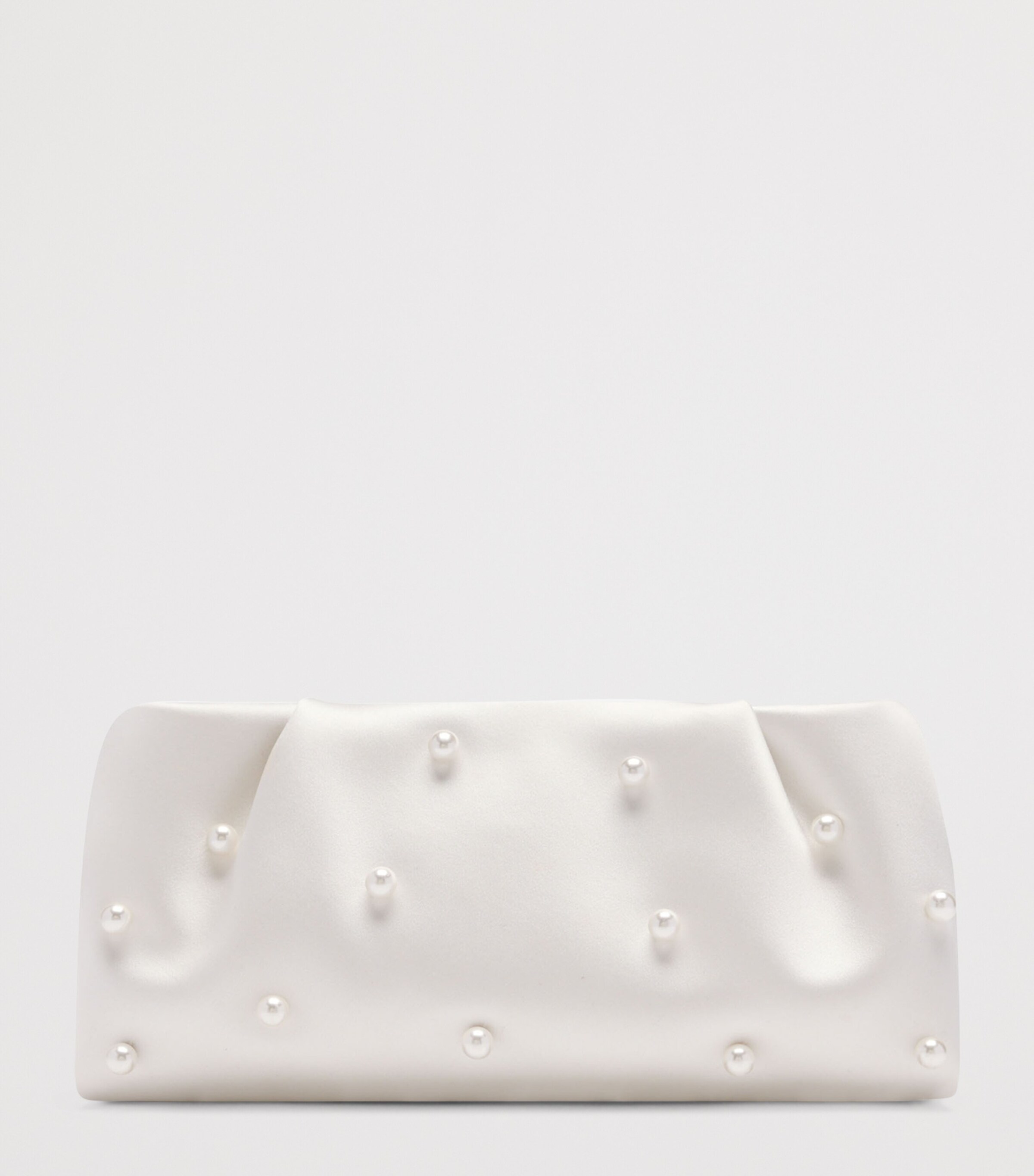 Malone Souliers Satin Embellished Vittoria Clutch Bag White Image 4