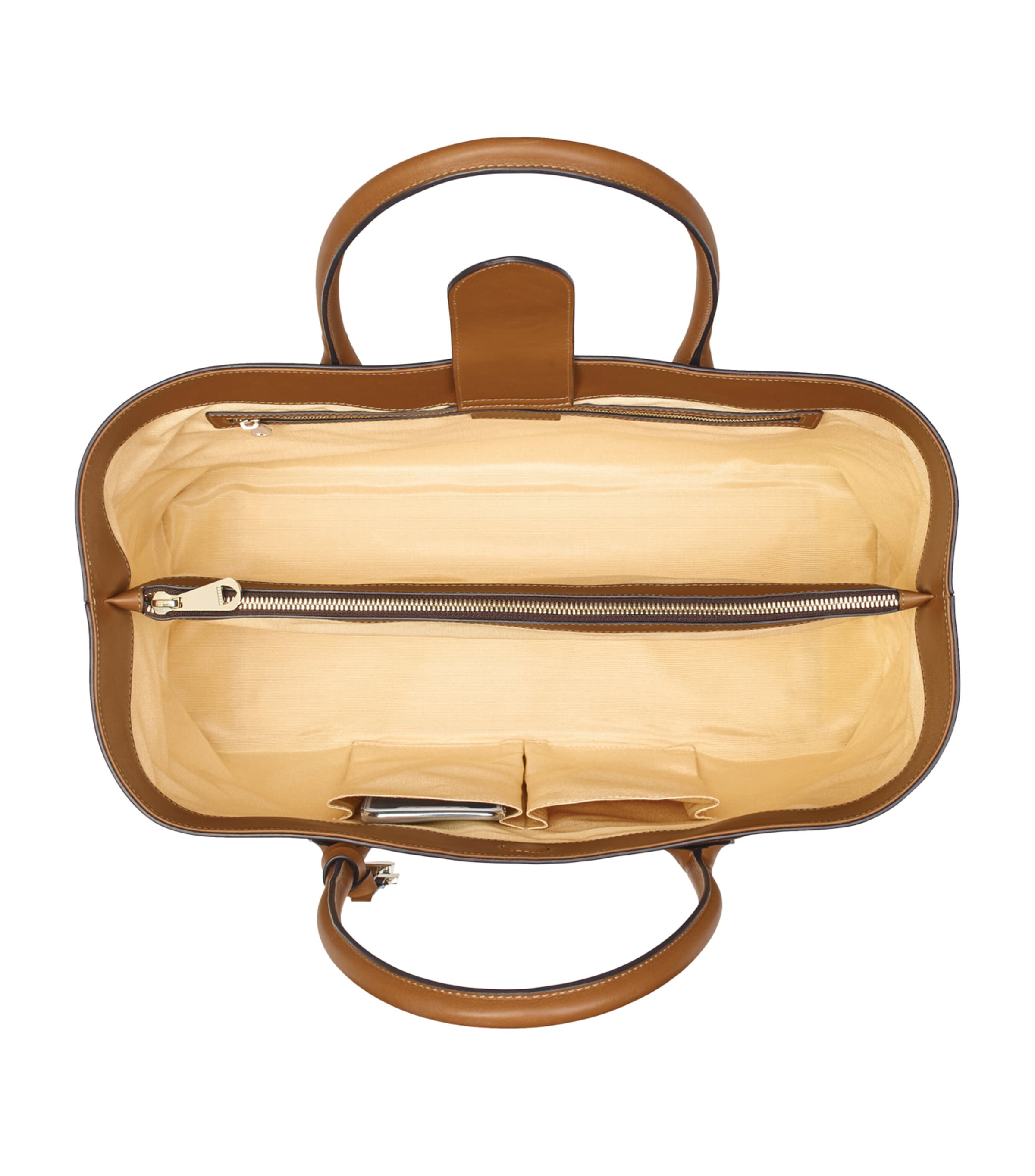 Leather London Tote Bag BROWN Image 5