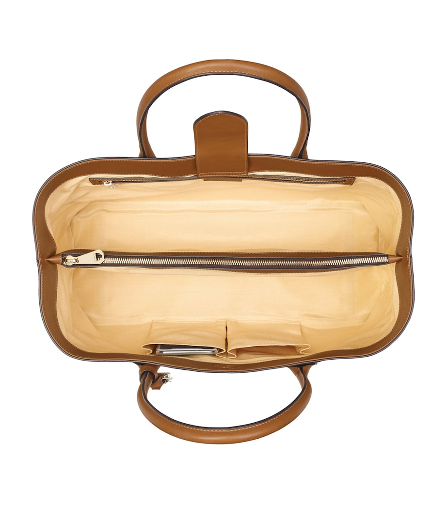 Leather London Tote Bag BROWN Image 5