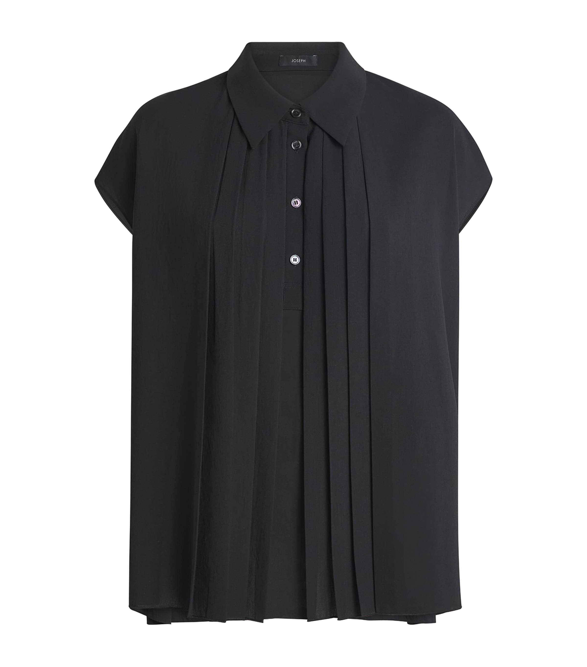 Joseph Pleated Antin Blouse In Black