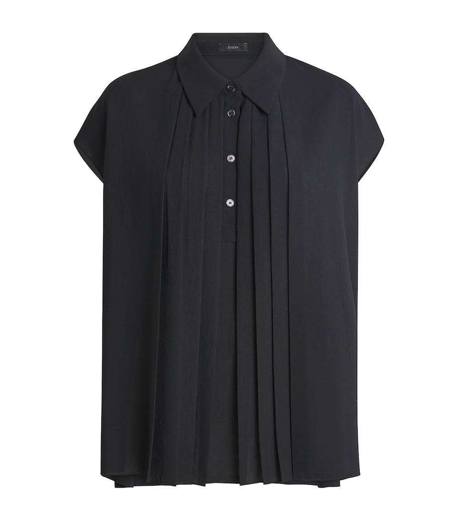 Pleated Antin Blouse BLACK Image 1