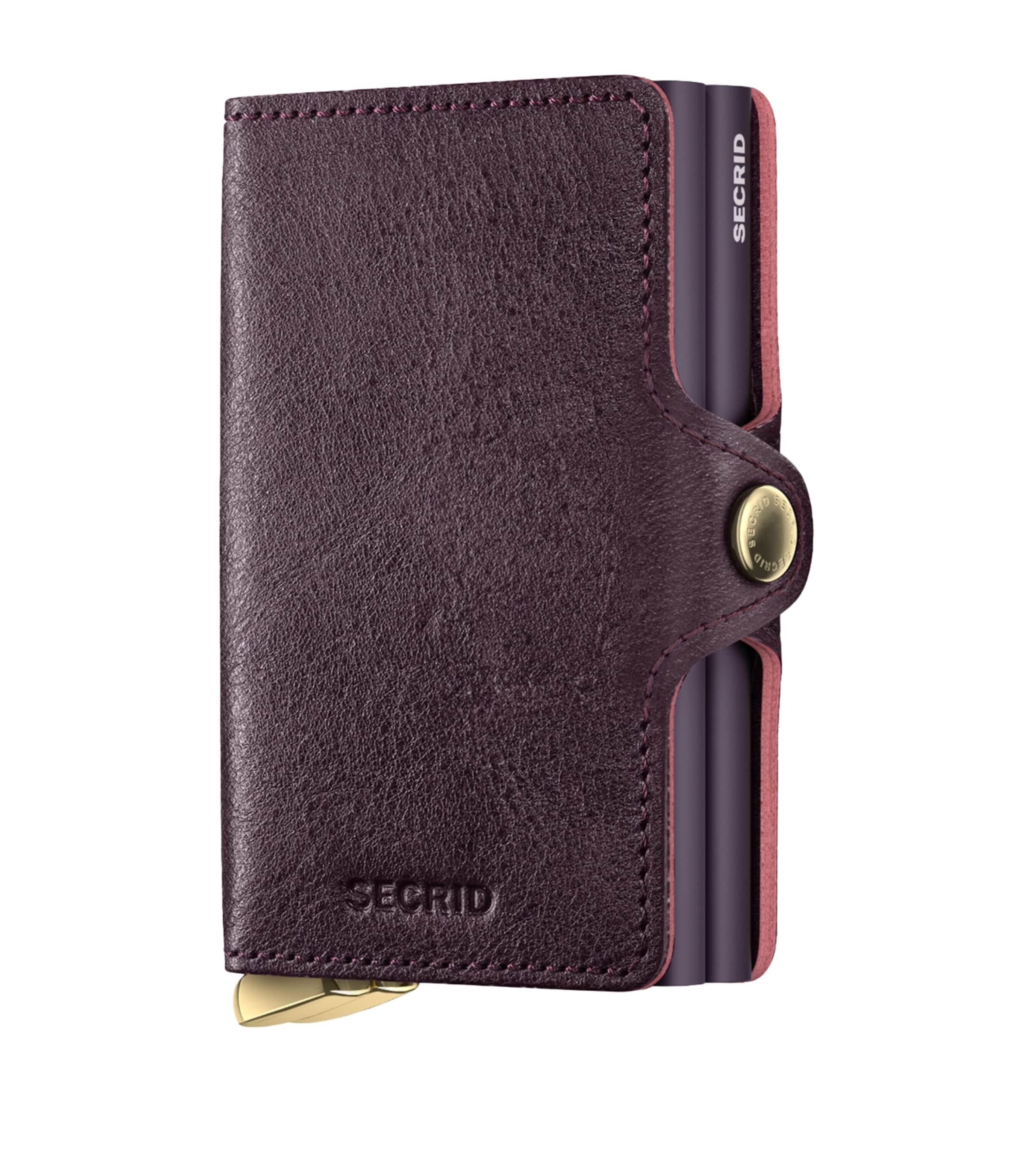 Secrid Basco Leather Twinwallet In Red
