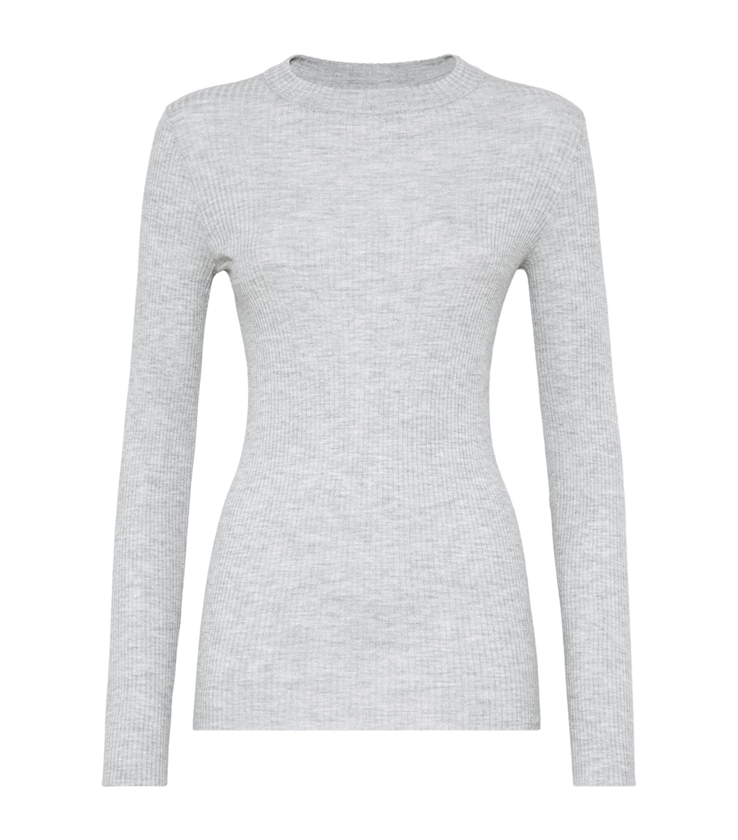 Brunello Cucinelli Cashmere-blend Sparkle Sweater In Gray