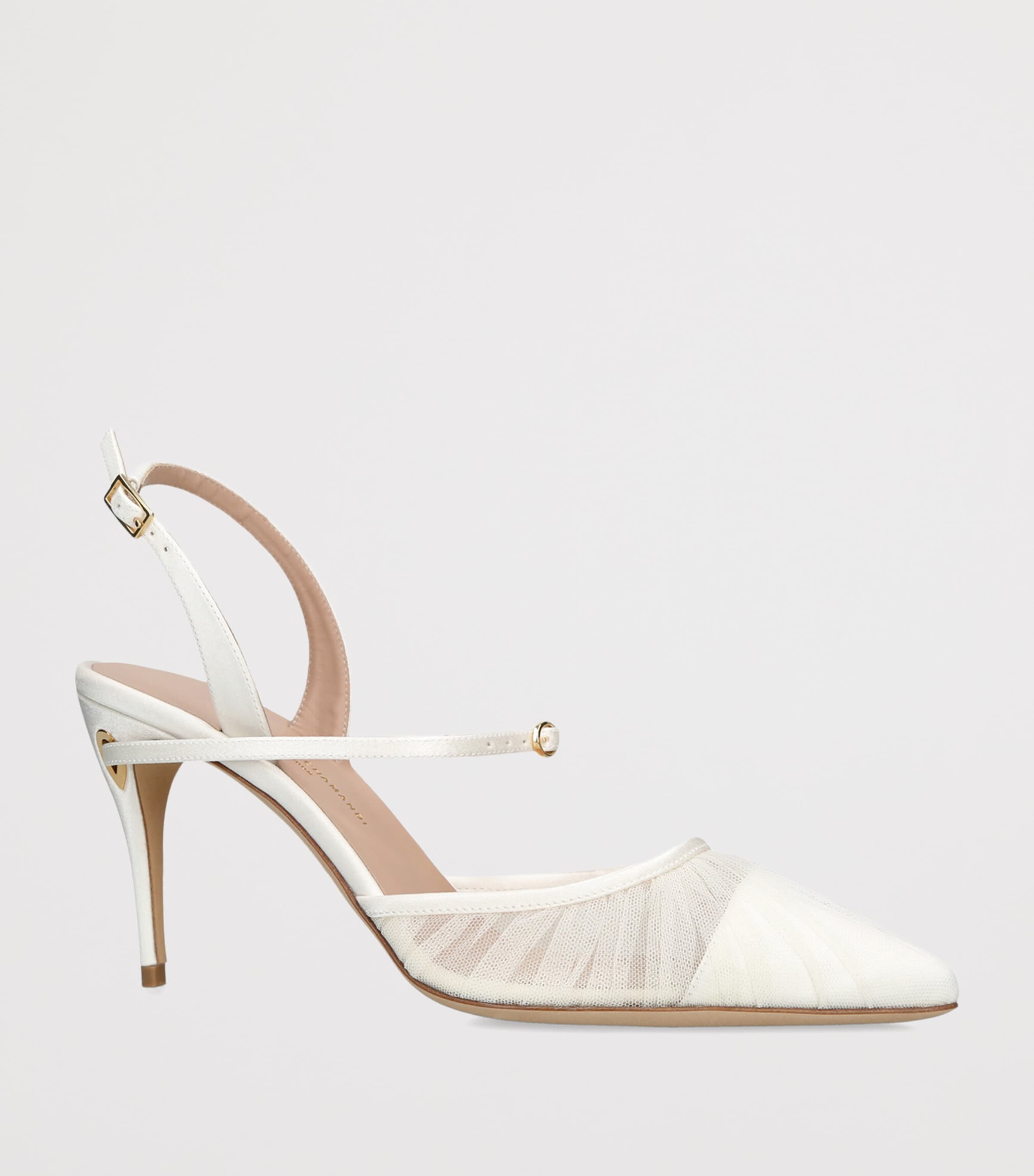 Jennifer Chamandi Tulle Vittorio Slingback Pumps 85 White Image 3