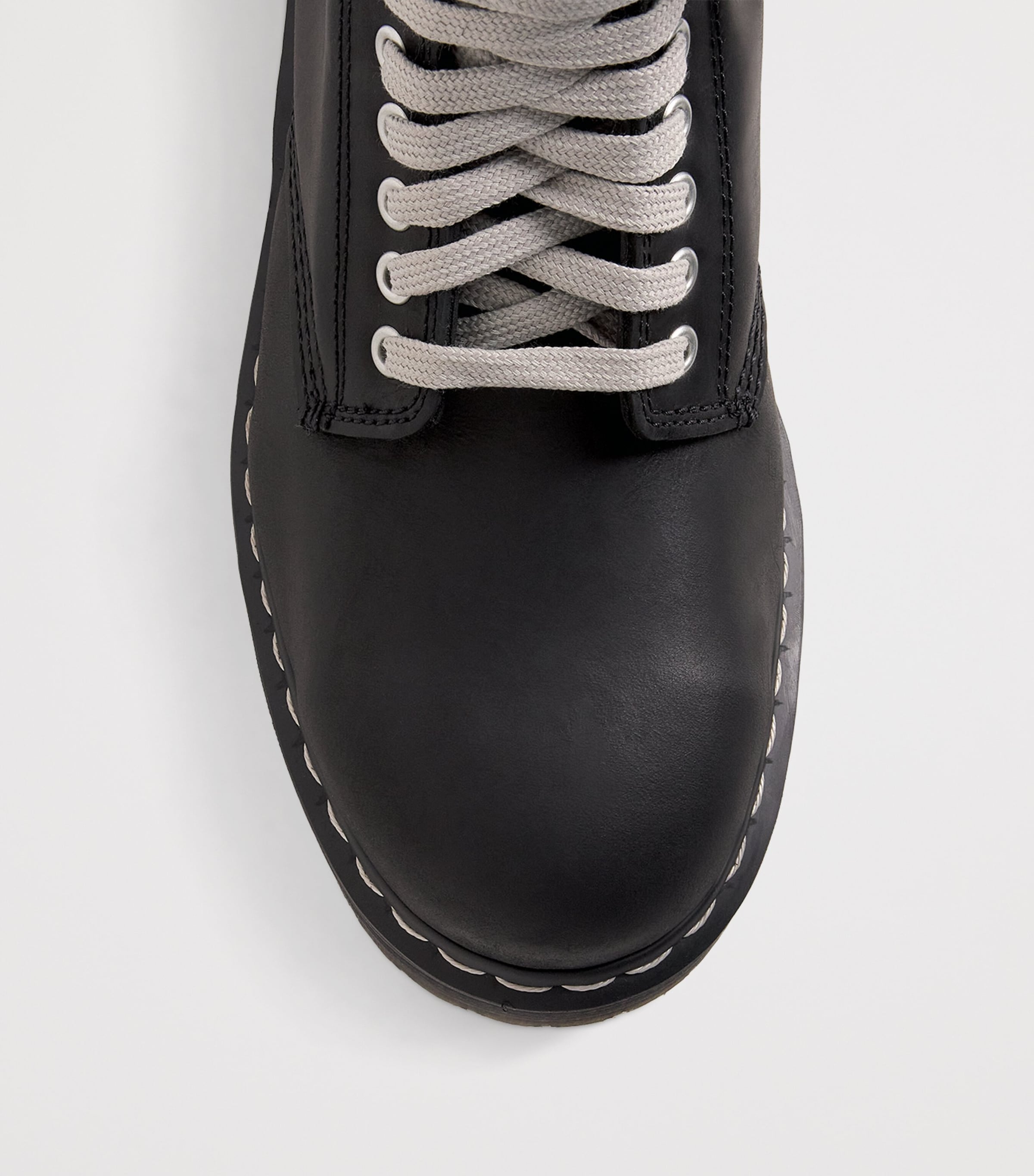 Rick Owens Black Rick Owens x Dr. Martens Leather Steel Toe Boots