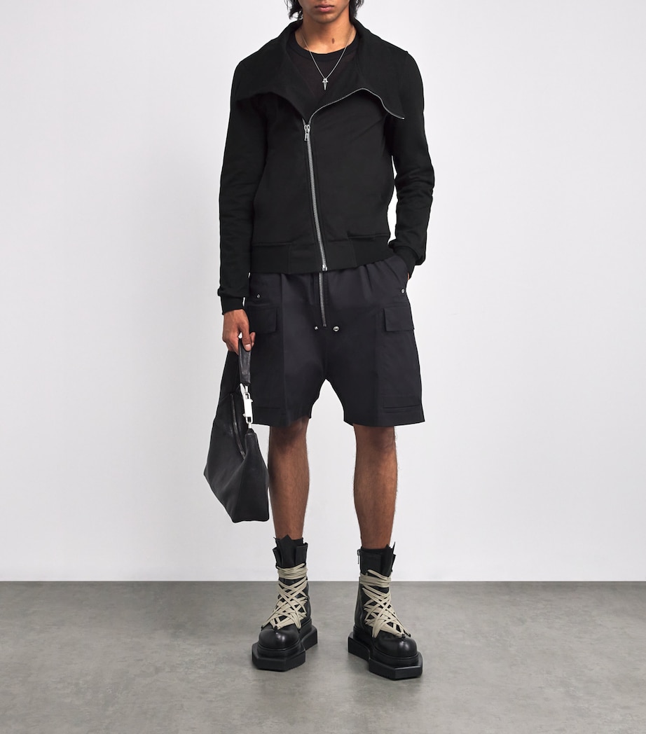 Cotton Jersey Bauhaus Cardigan BLACK Image 2