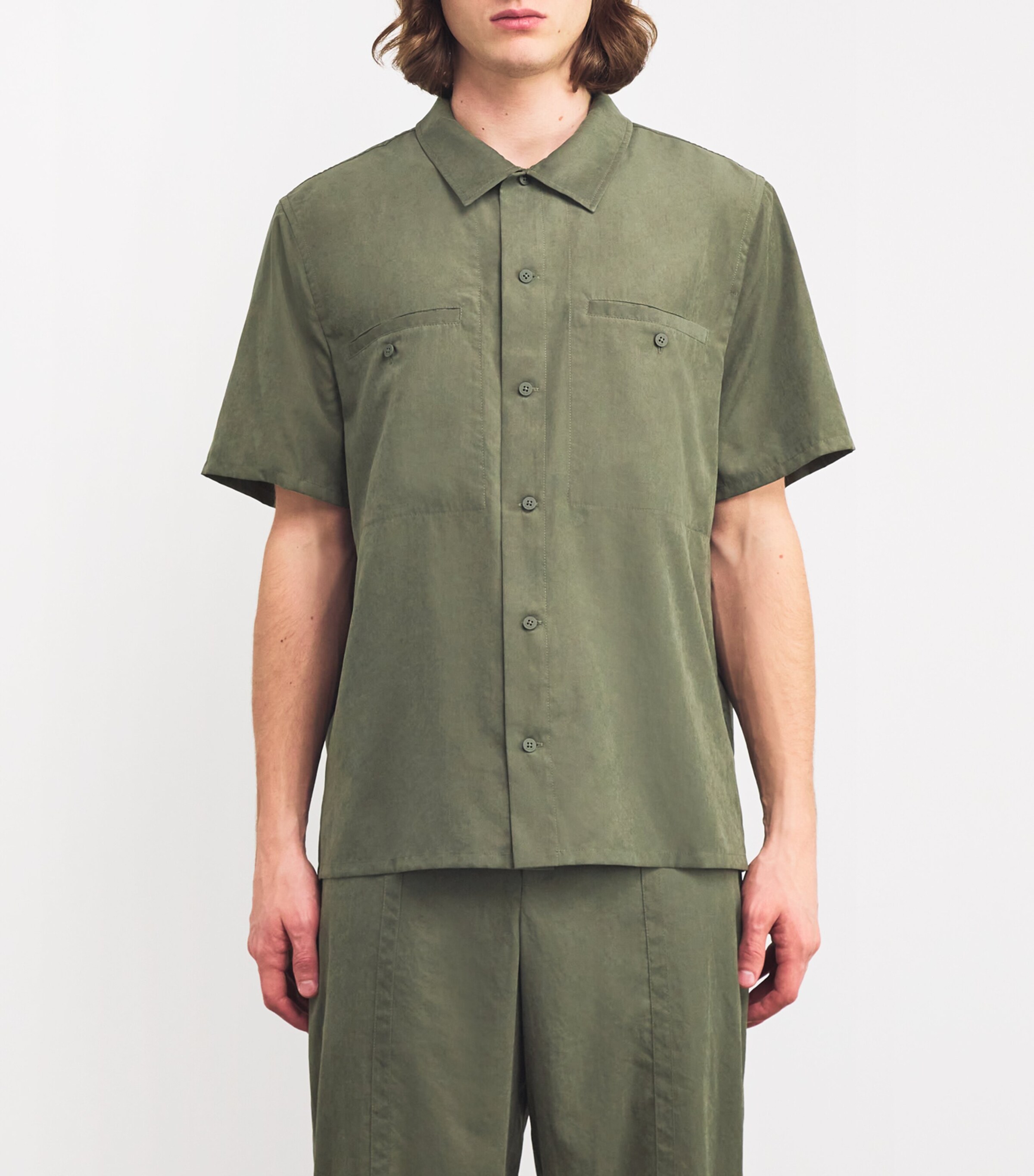 Twin-Pocket Short-Sleeve Shirt SYCAMORE Image 3