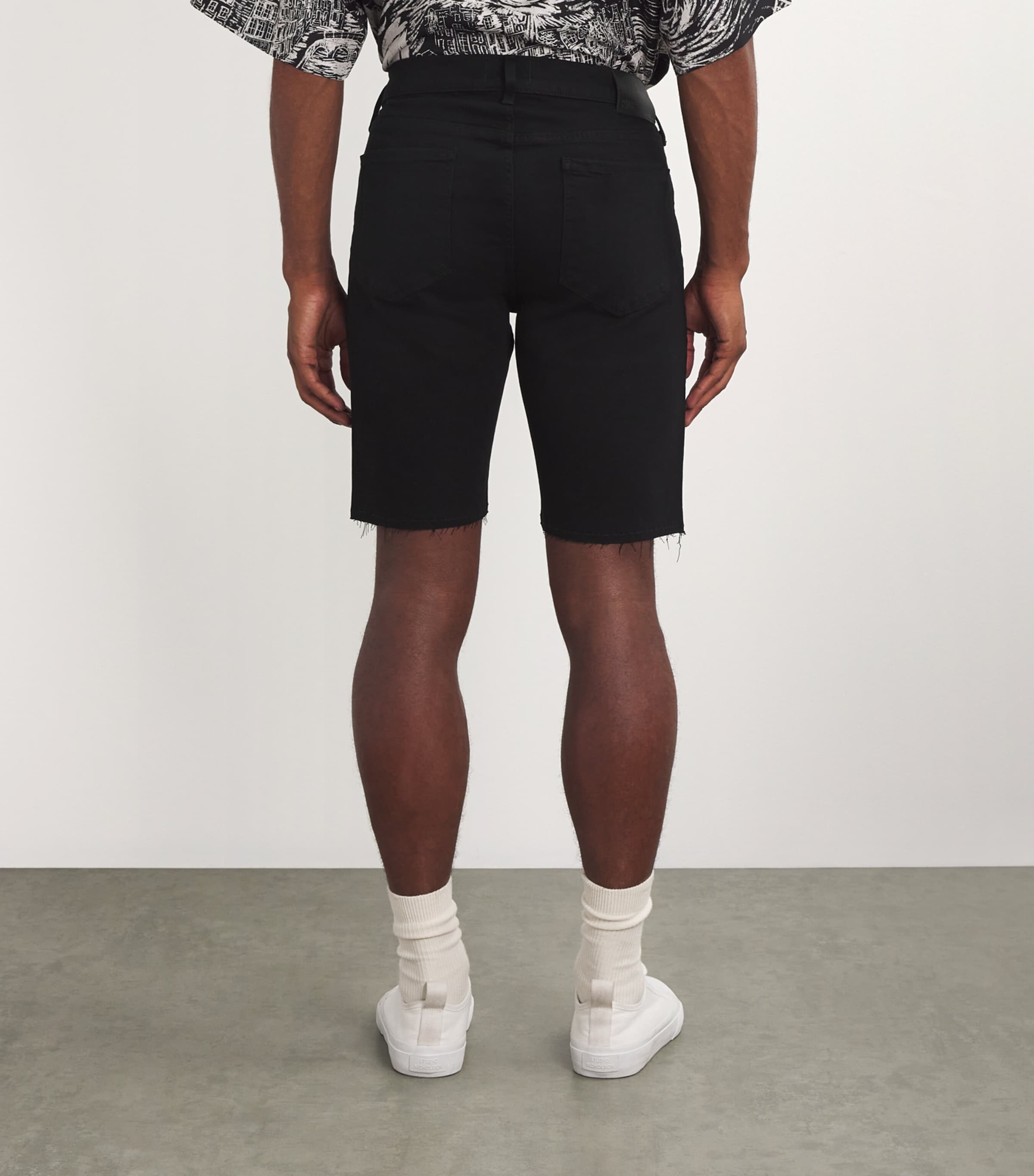 PAIGE Mens Federal Shorts Black Shadow Image 4