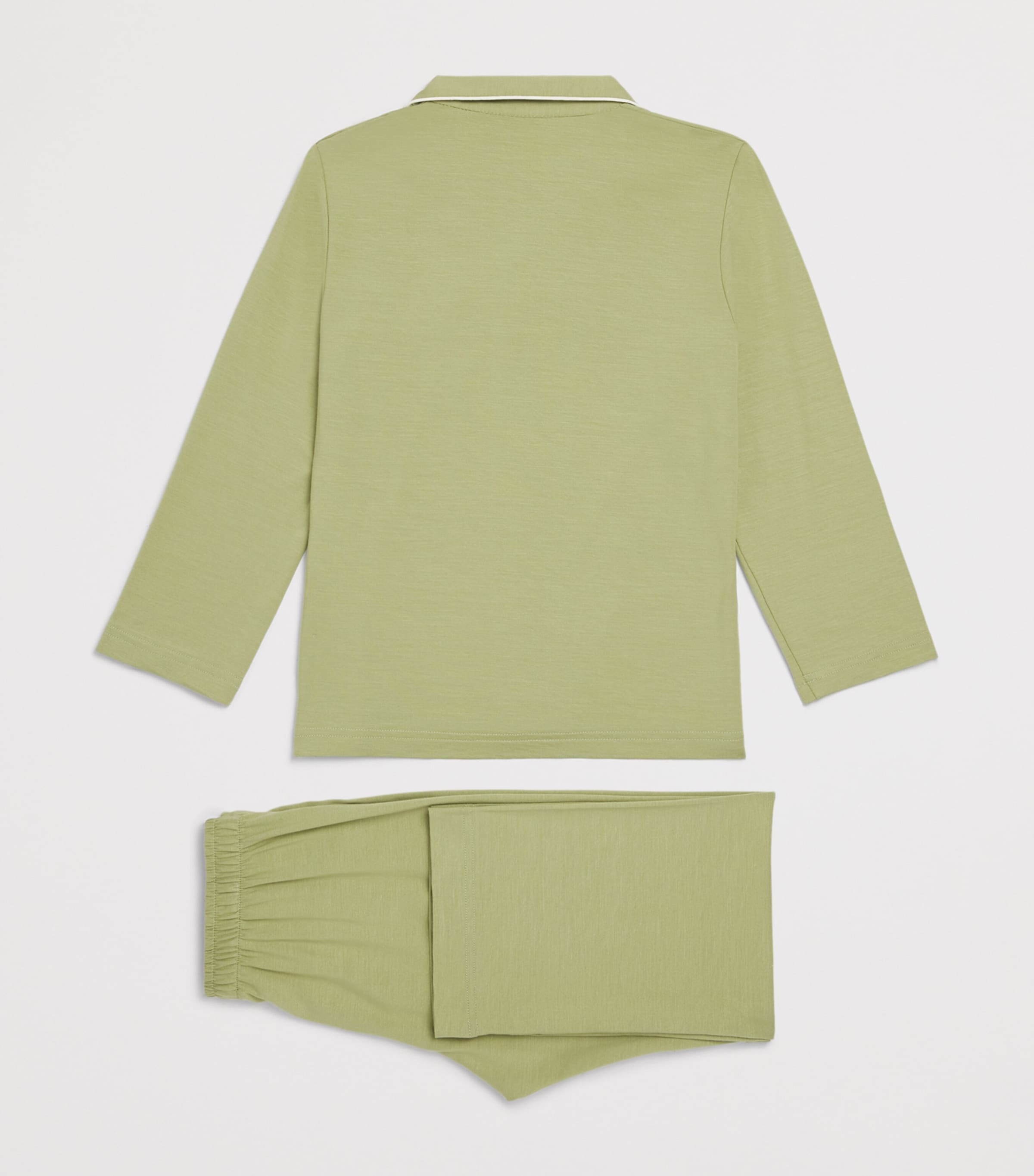 Derek Rose Kids Pyjama Set (3-16 Years) Green Image 2