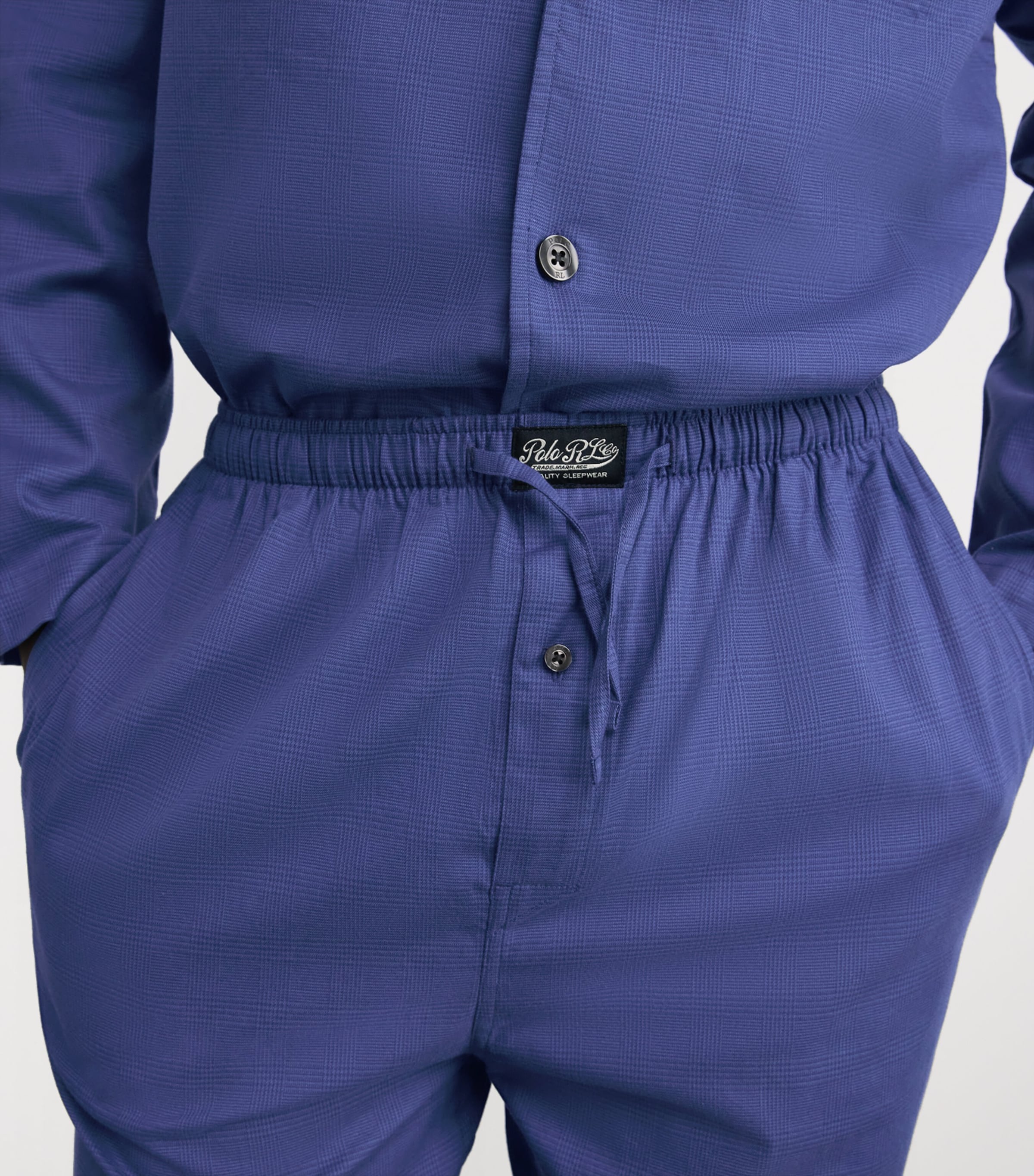 Cotton Check Pyjama Set FAIRWAY GLEN NVY Image 4