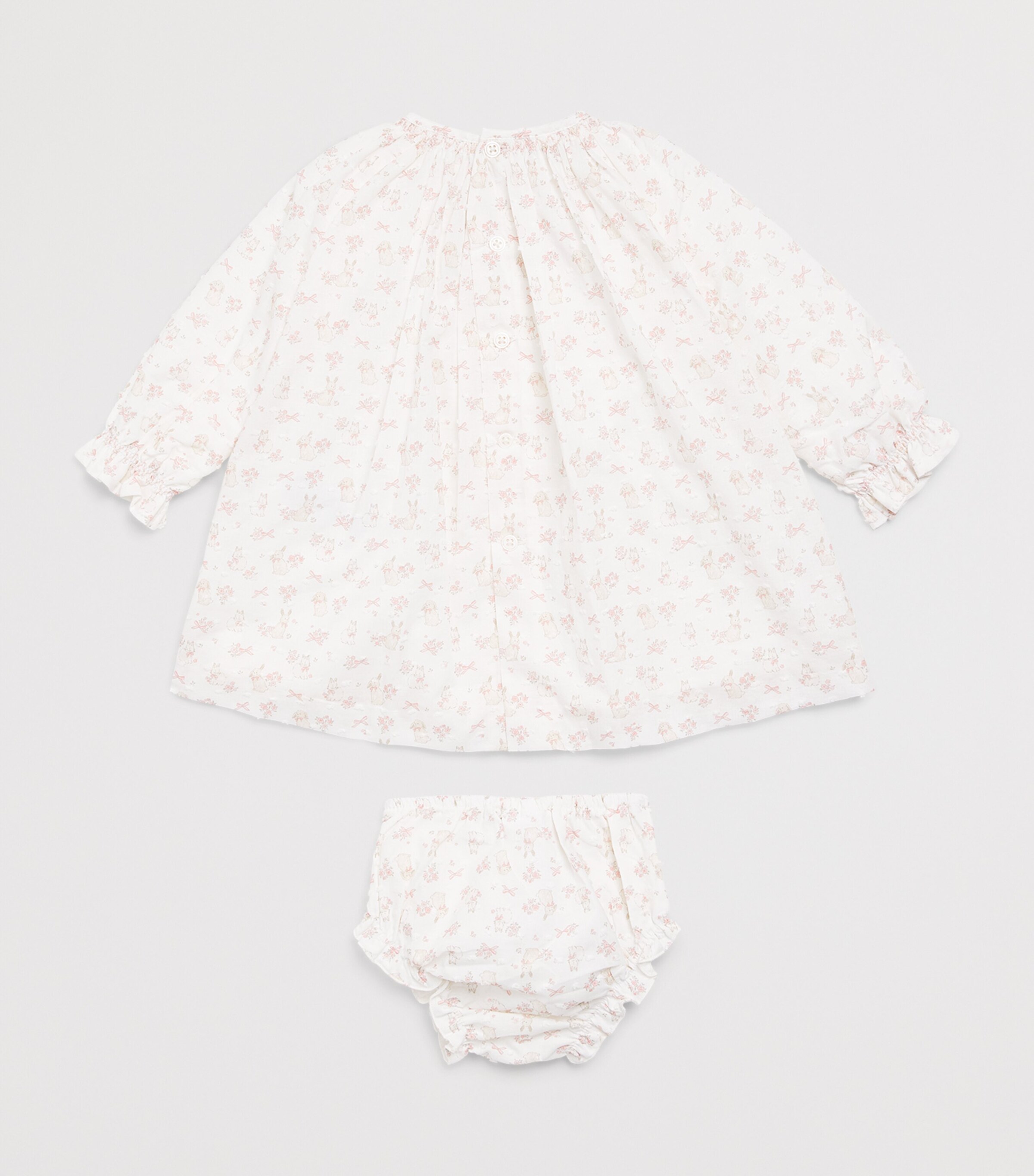 Paz Rodriguez Printed Dress and Bloomers Set (1 Month–4 Years) Light Pink Image 2