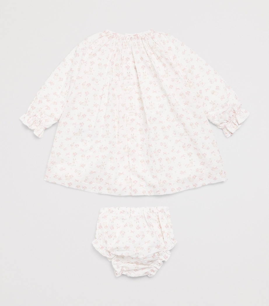 Paz Rodriguez Printed Dress and Bloomers Set (1 Month–4 Years) Light Pink Image 2