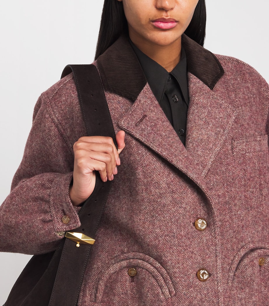 Virgin Wool Cleo Bomber Jacket PJ01 EARTH PINK Image 6