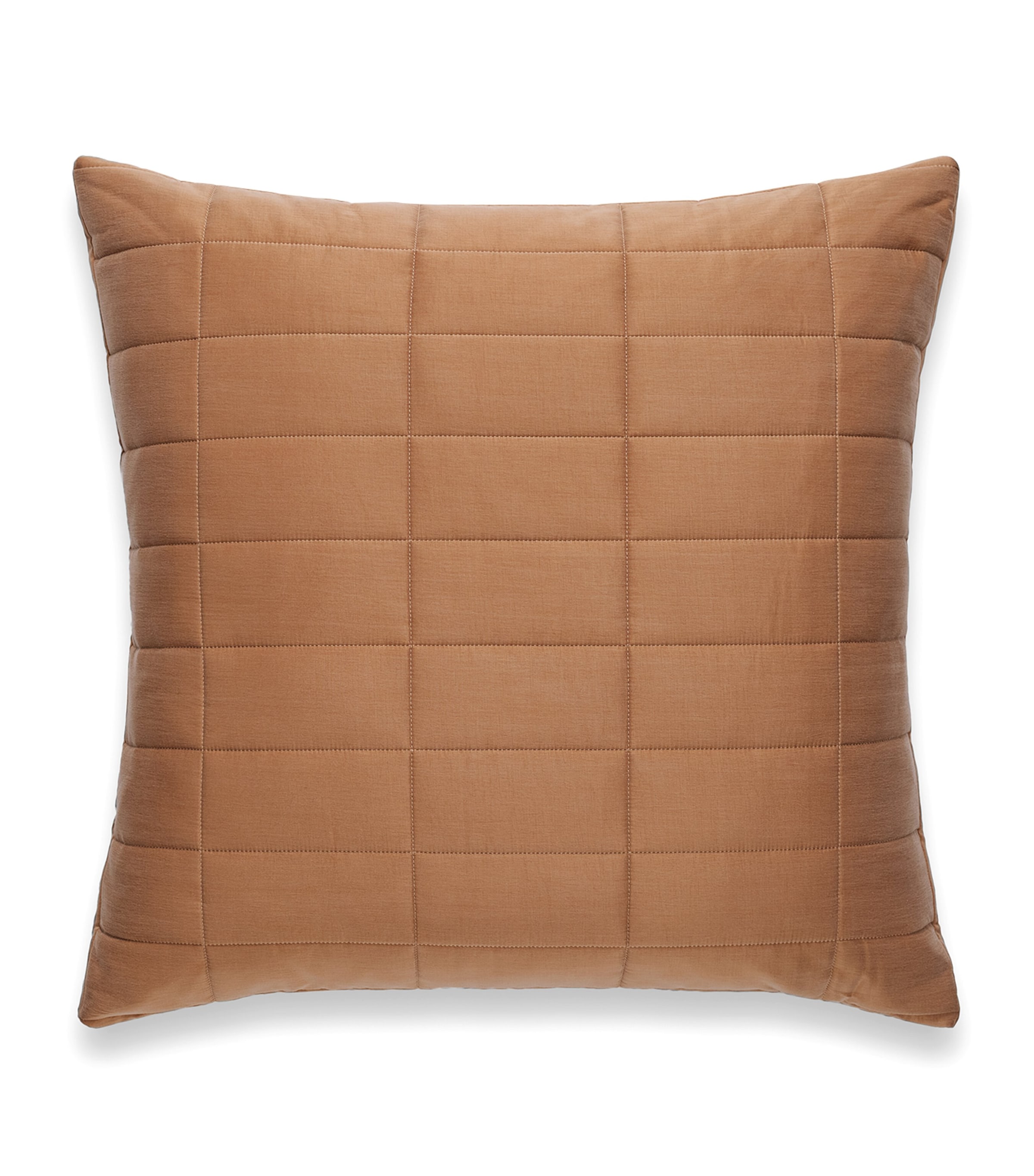 Hamam Alya Quilted Square Pillowcase In Brown
